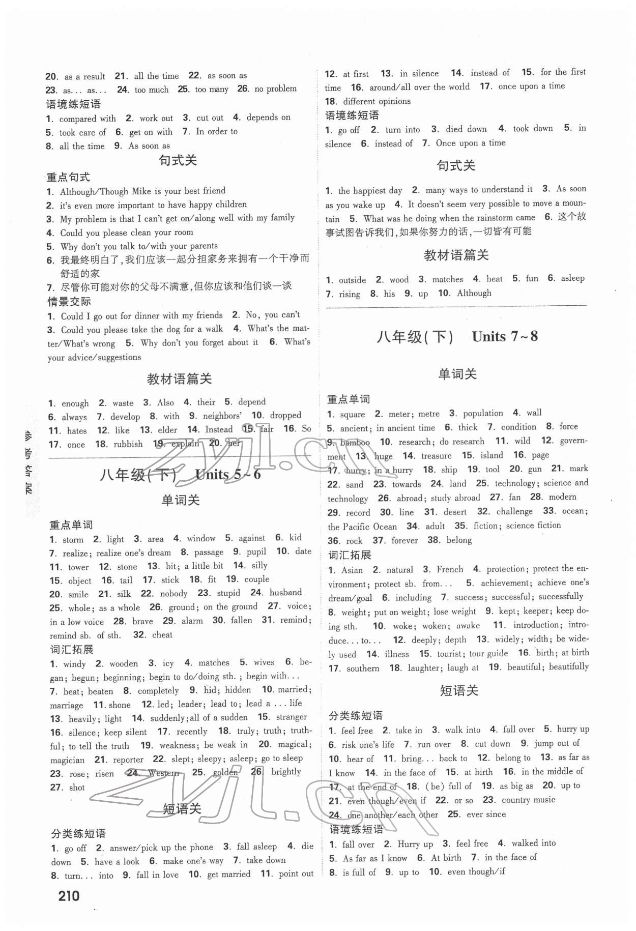 2022年萬(wàn)唯中考試題研究英語(yǔ)人教版遼寧專版 參考答案第8頁(yè)