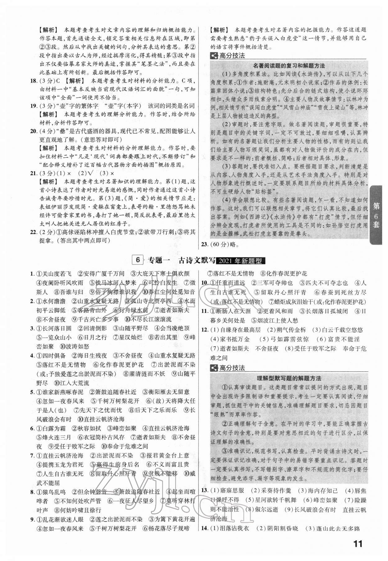 2022年金考卷45套匯編語文福建專版 第11頁