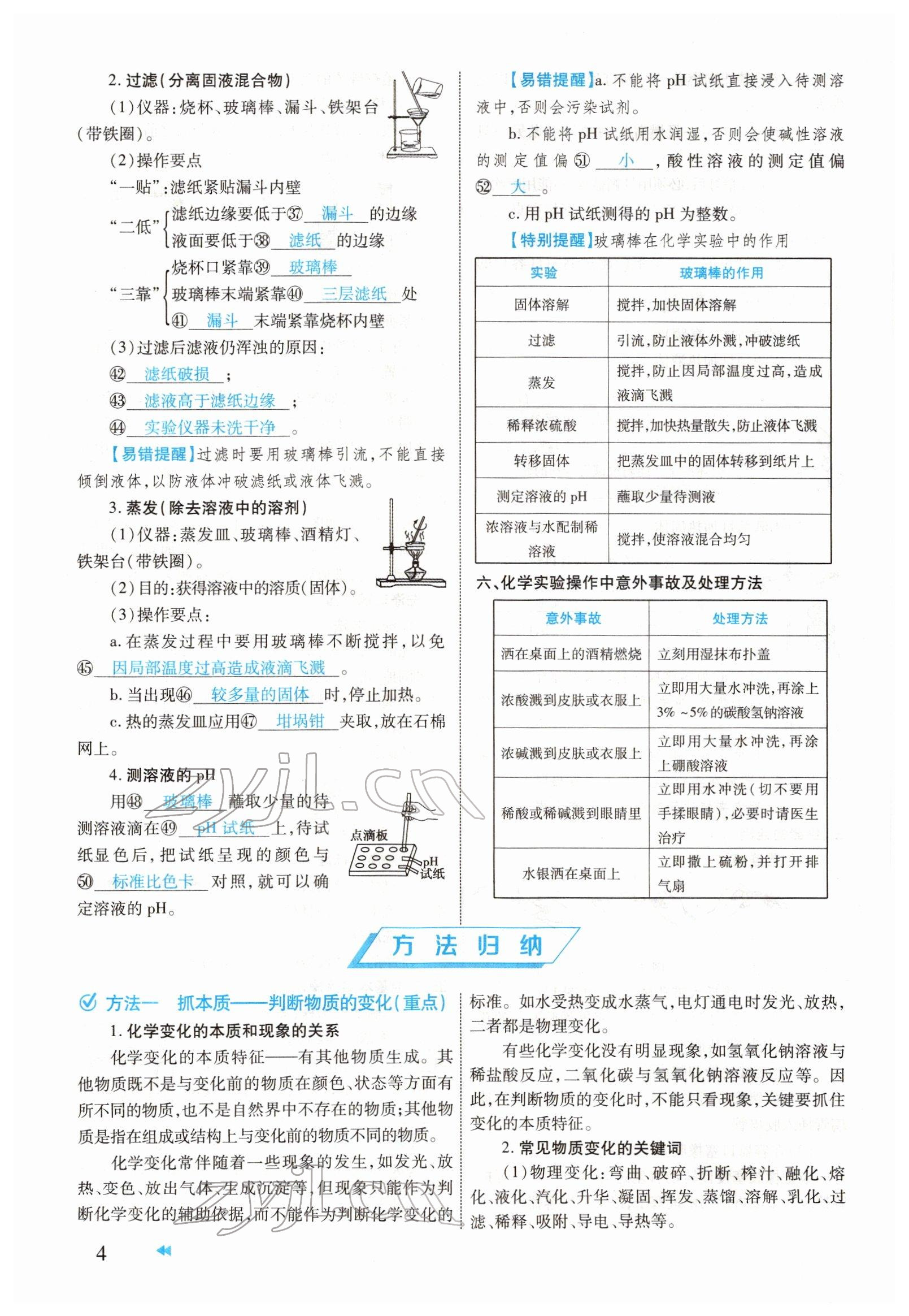 2022年领航中考化学河南专版 参考答案第4页