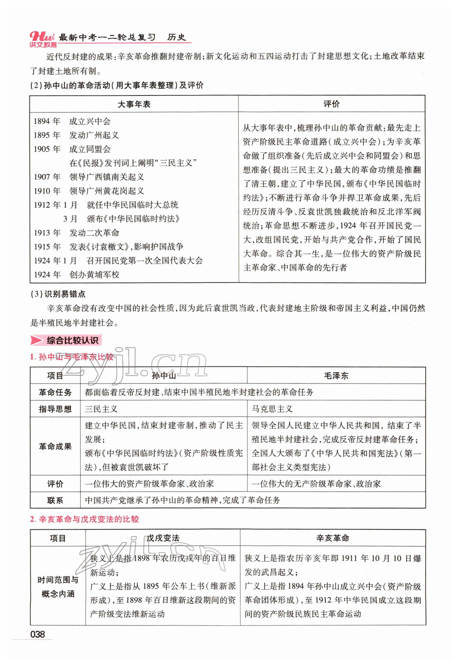 2022年洪文教育最新中考历史河南专版 参考答案第36页