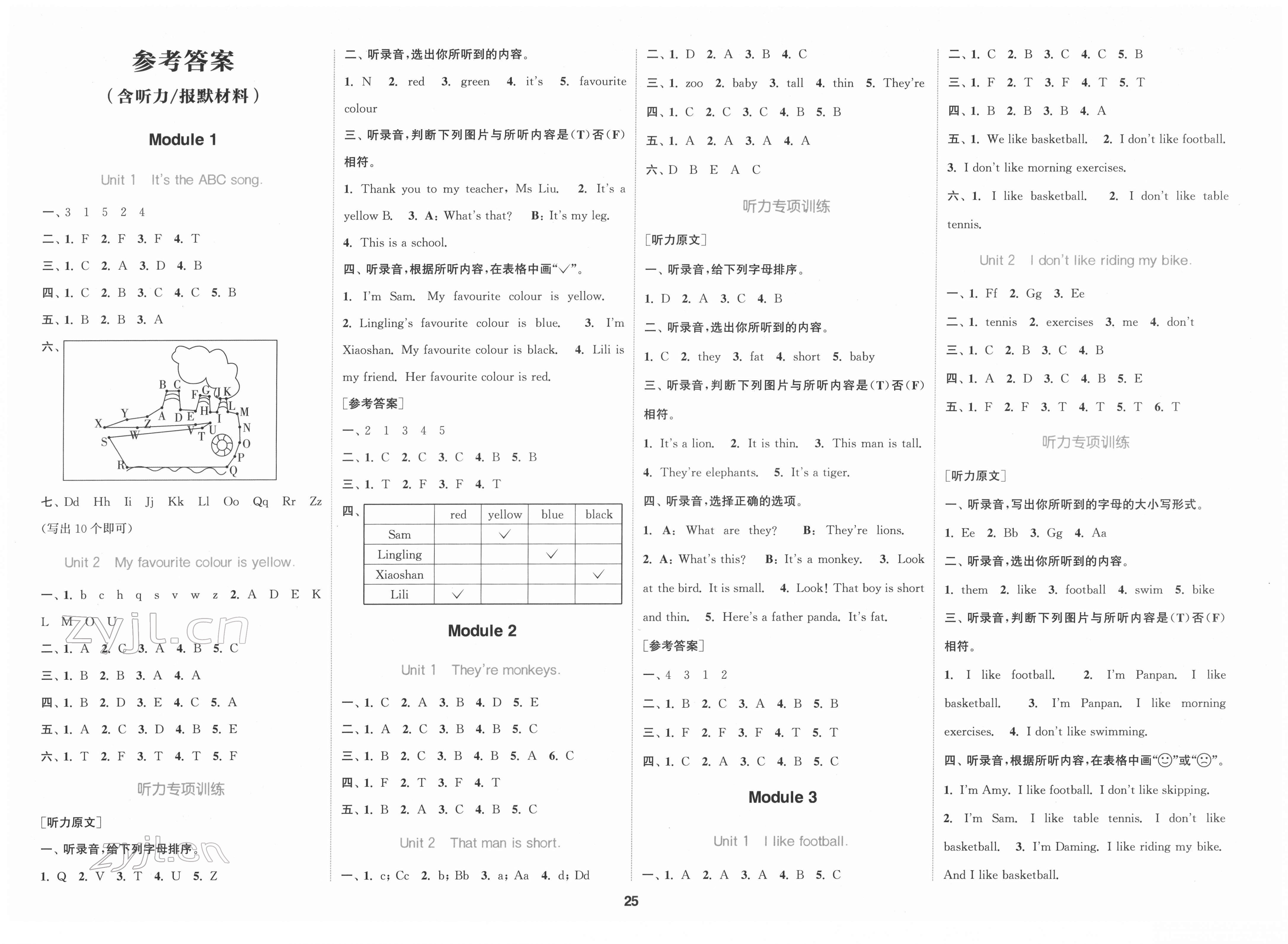 2022年通城學(xué)典課時(shí)作業(yè)本三年級英語下冊外研版 第1頁