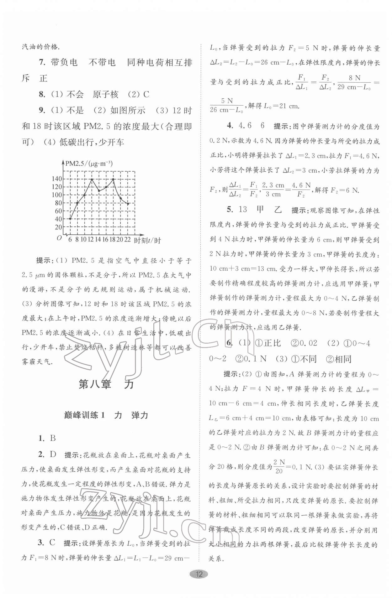 2022年初中物理小题狂做八年级下册苏科版巅峰版 第12页