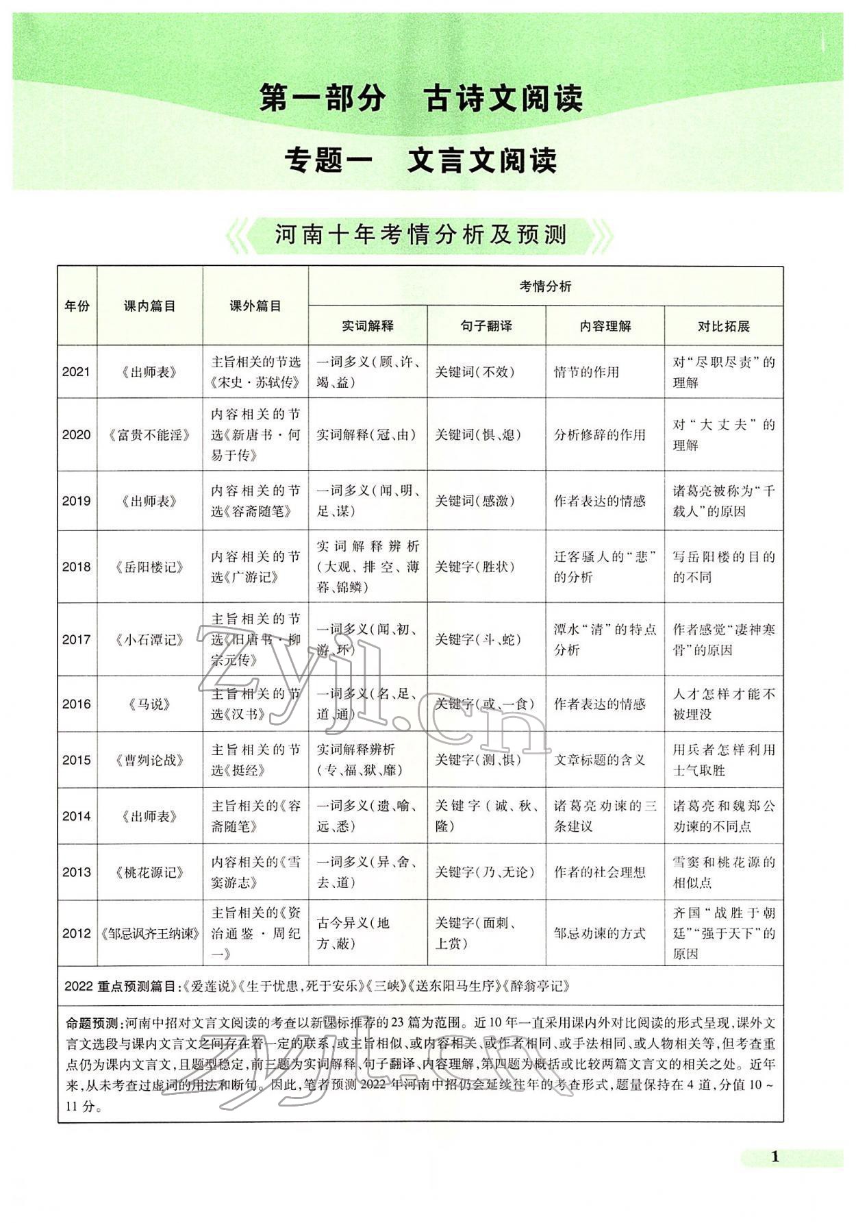 2022年国华教育中考夺冠语文河南专版 第1页