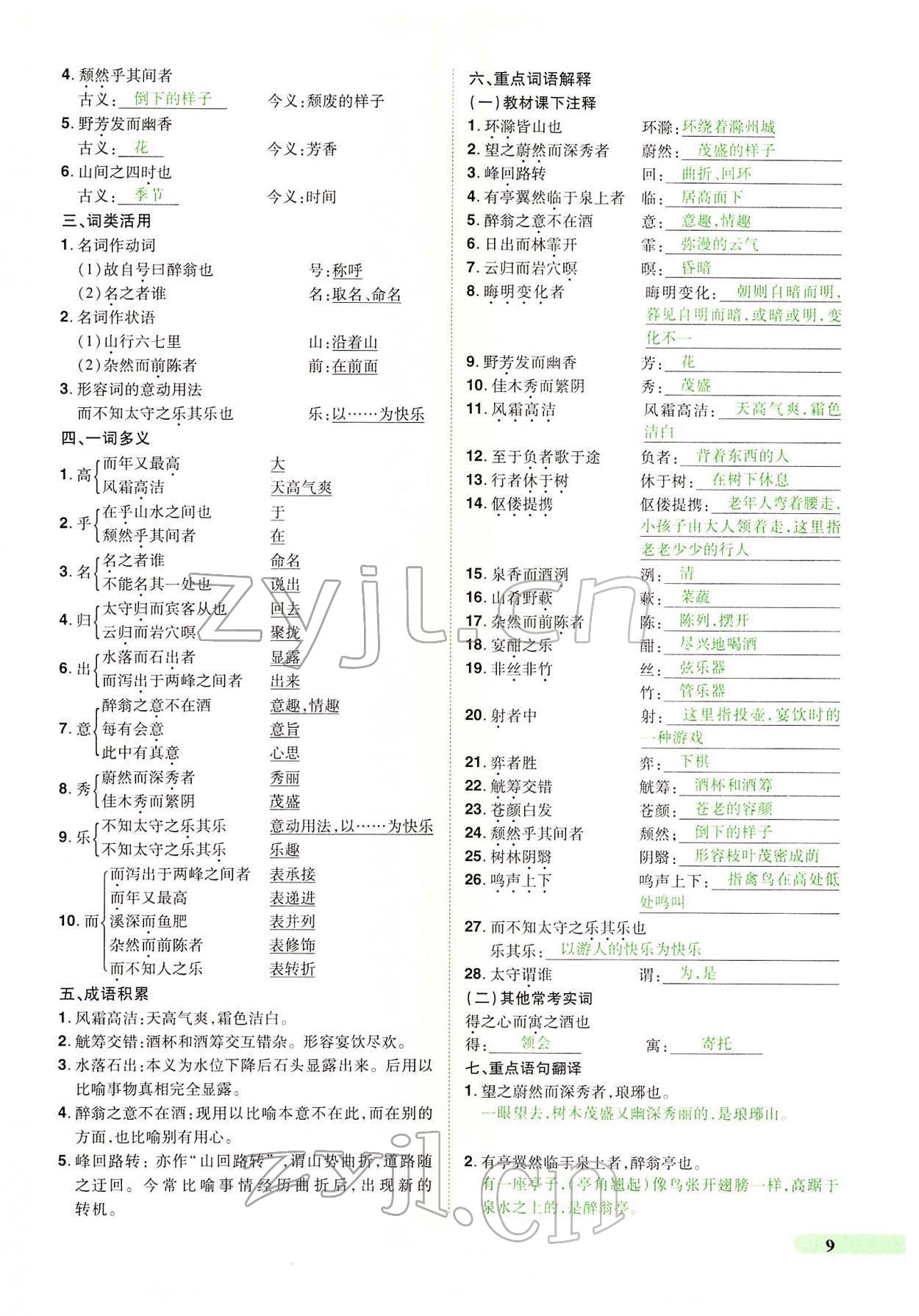 2022年国华教育中考夺冠语文河南专版 第9页