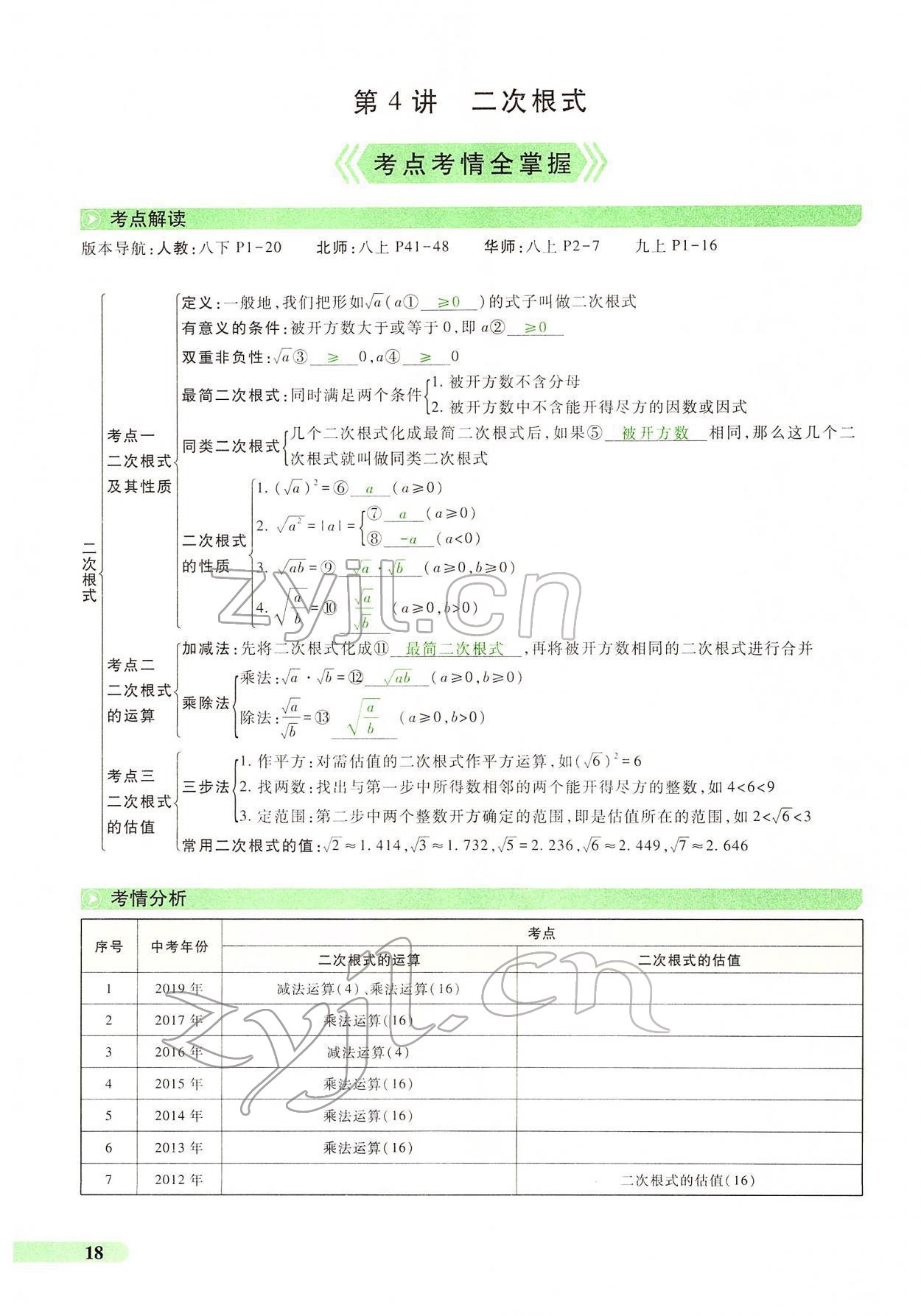 2022年国华教育中考夺冠数学河南专版 第14页