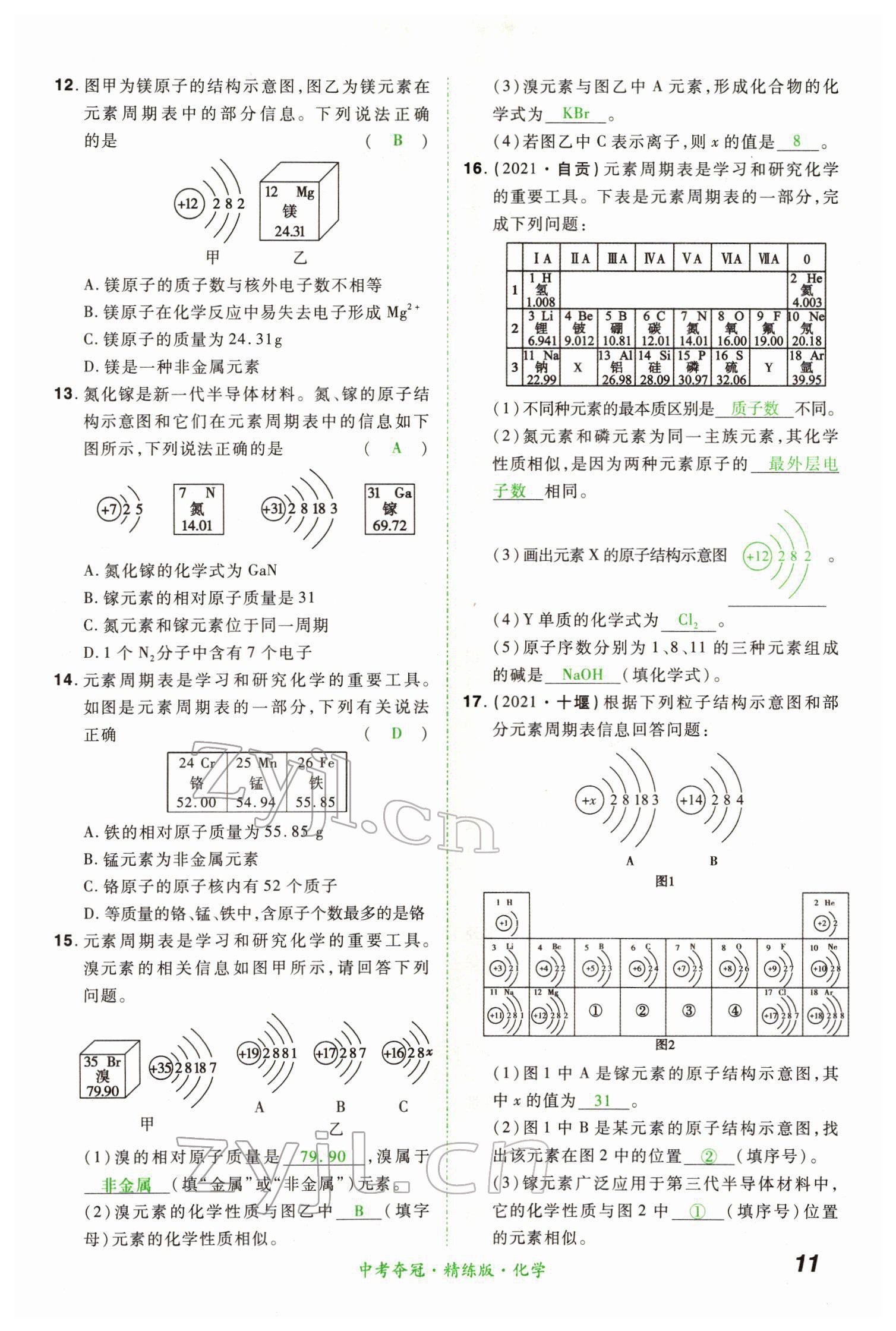 2022年国华教育中考夺冠化学河南专版 第11页