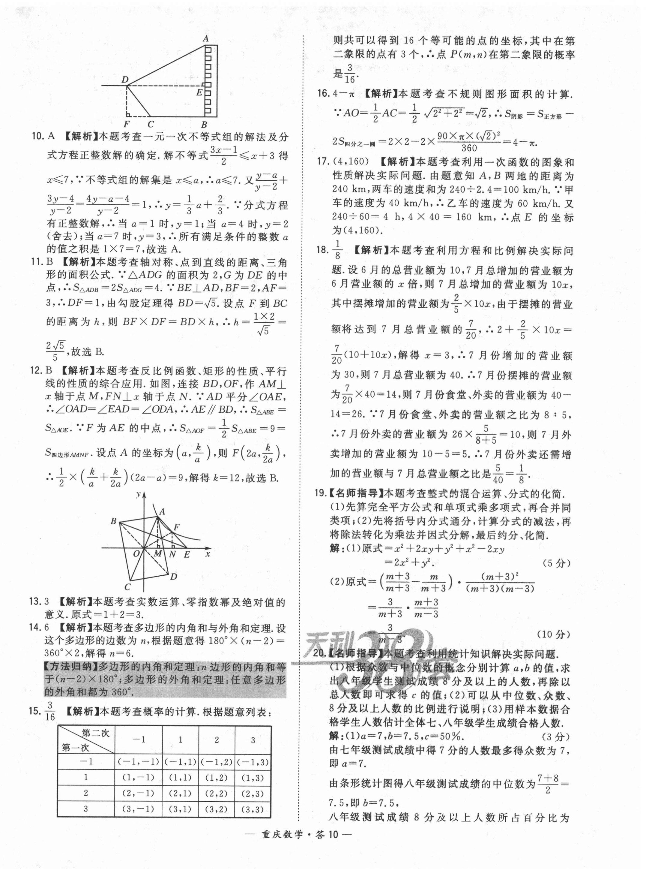 2022年天利38套中考试题精选数学重庆专版 第10页