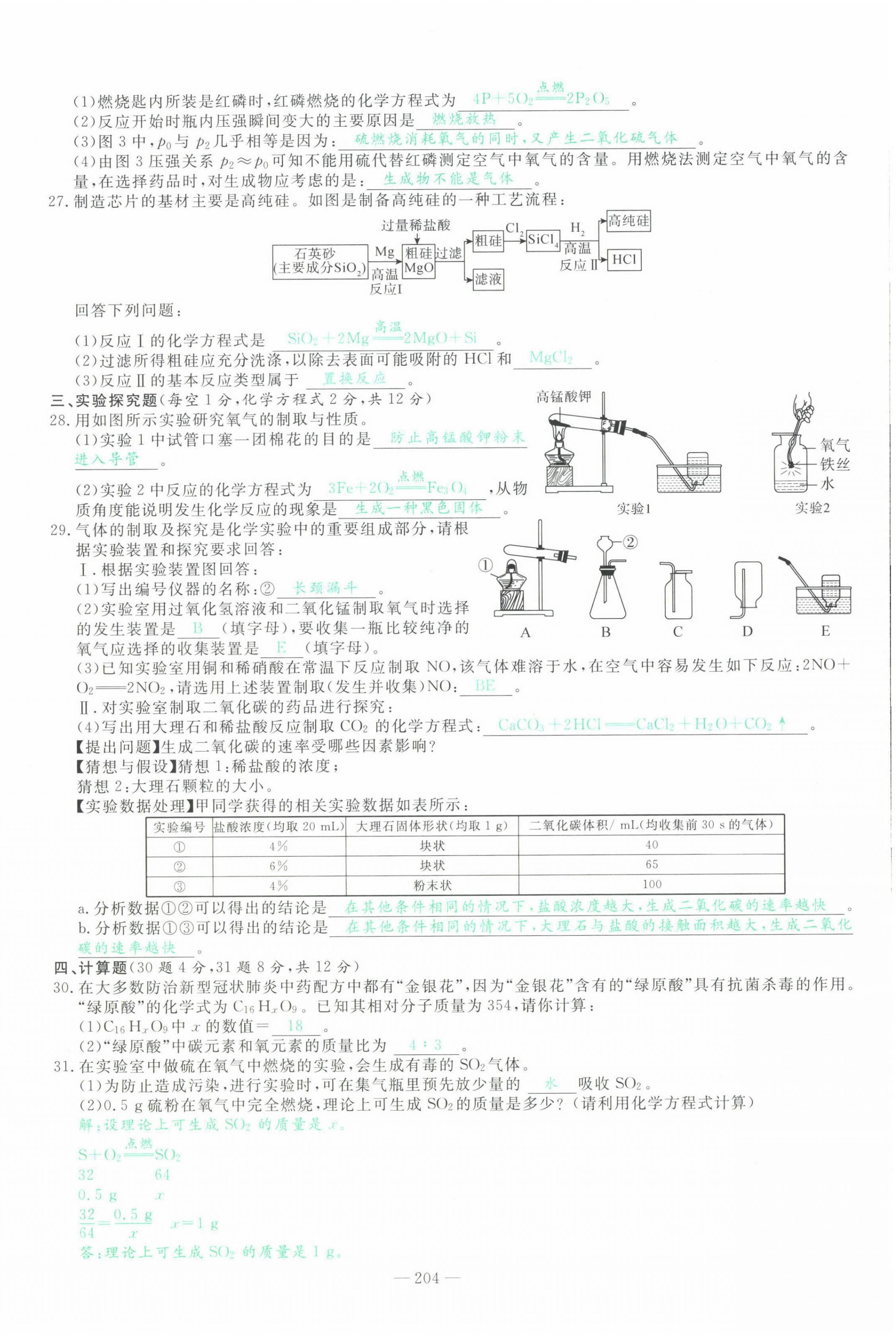 2022年智慧大课堂学业总复习全程精练化学人教版 第8页