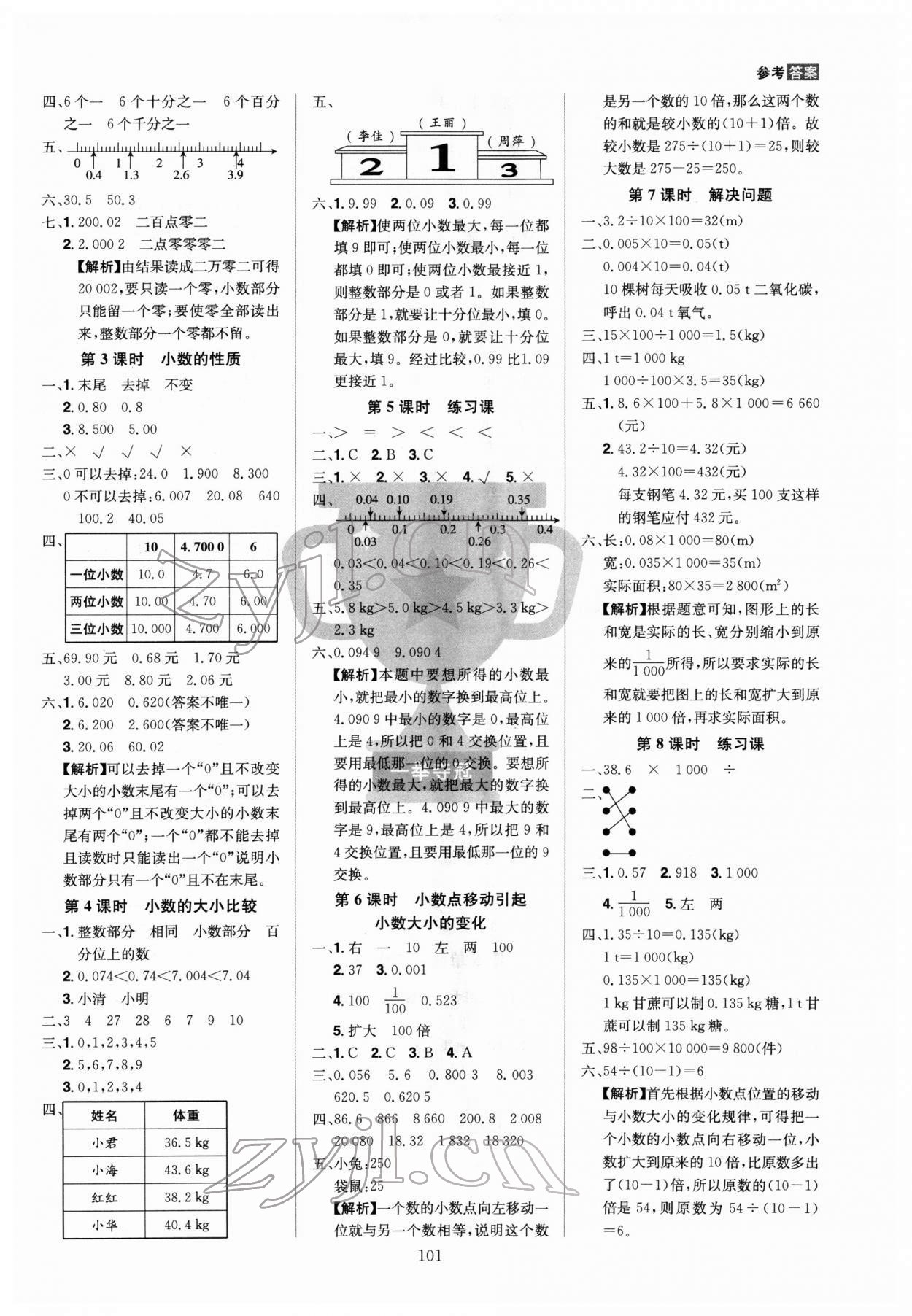 2022年龙门之星四年级数学下册人教版 第5页