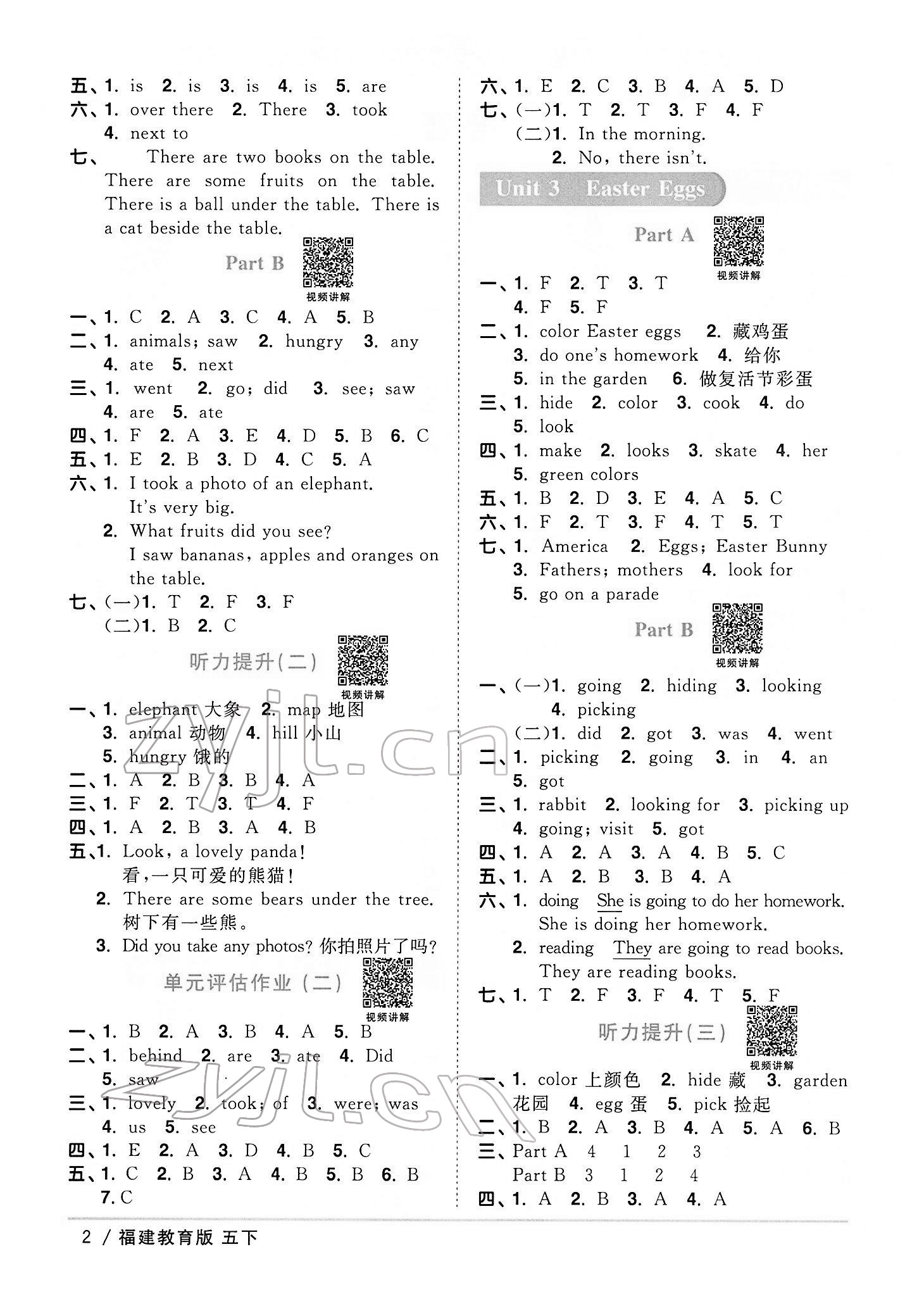 2022年陽(yáng)光同學(xué)課時(shí)優(yōu)化作業(yè)五年級(jí)英語(yǔ)下冊(cè)福建教育版 第2頁(yè)