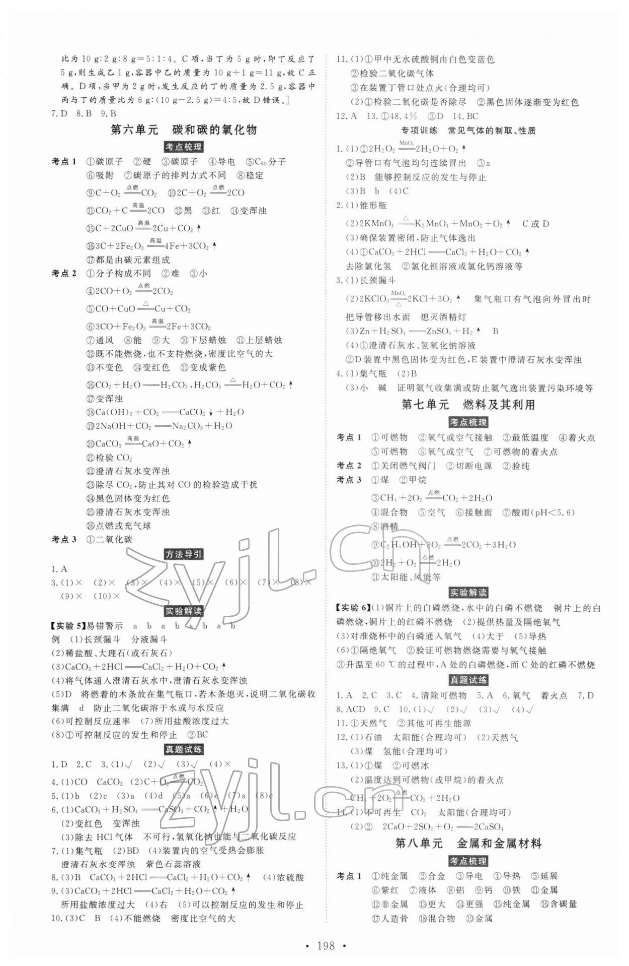 2022年云南省学业考试初中总复习风向标化学 第4页