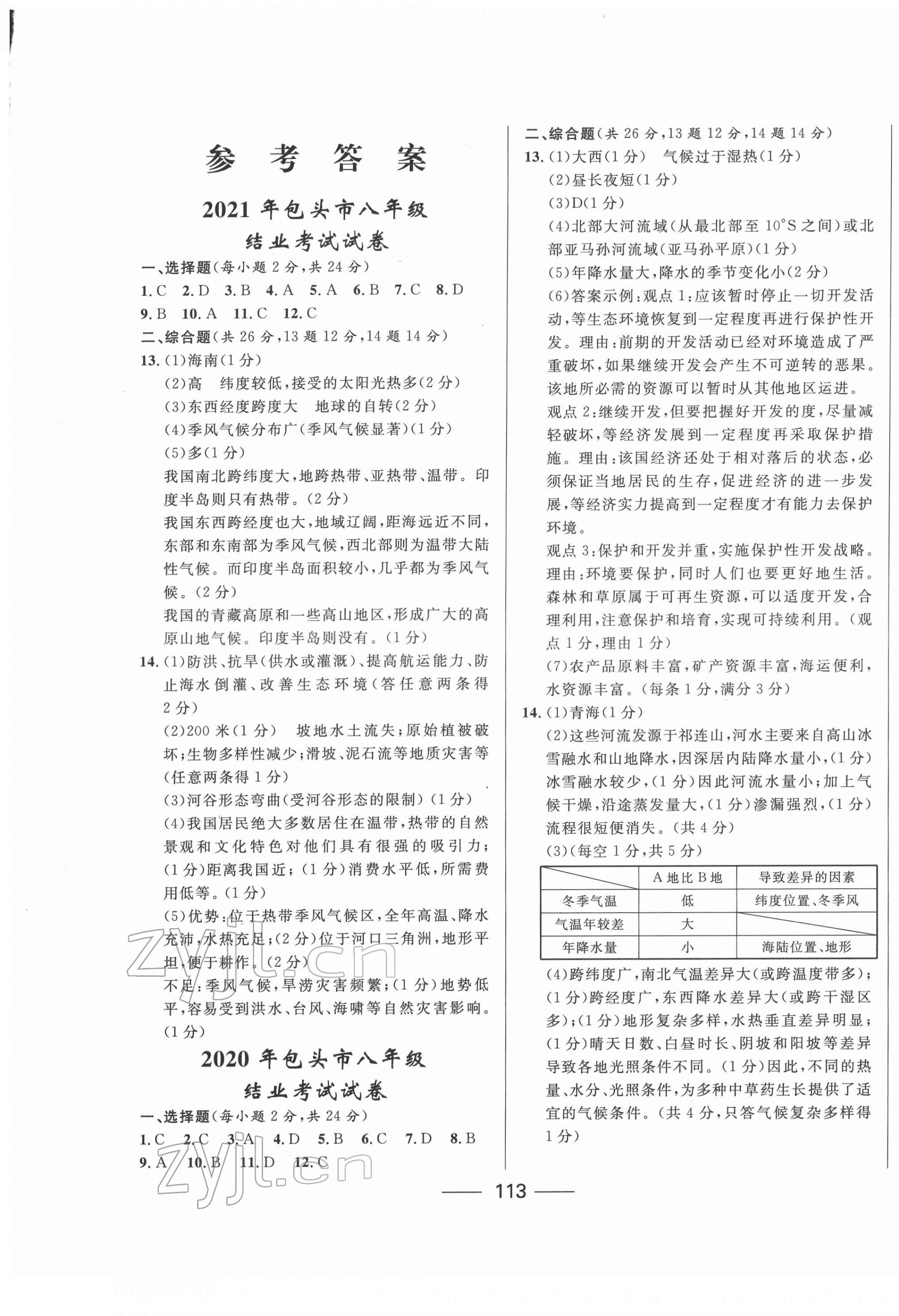 2022年奪冠百分百中考試題調(diào)研地理內(nèi)蒙古專版 第1頁(yè)