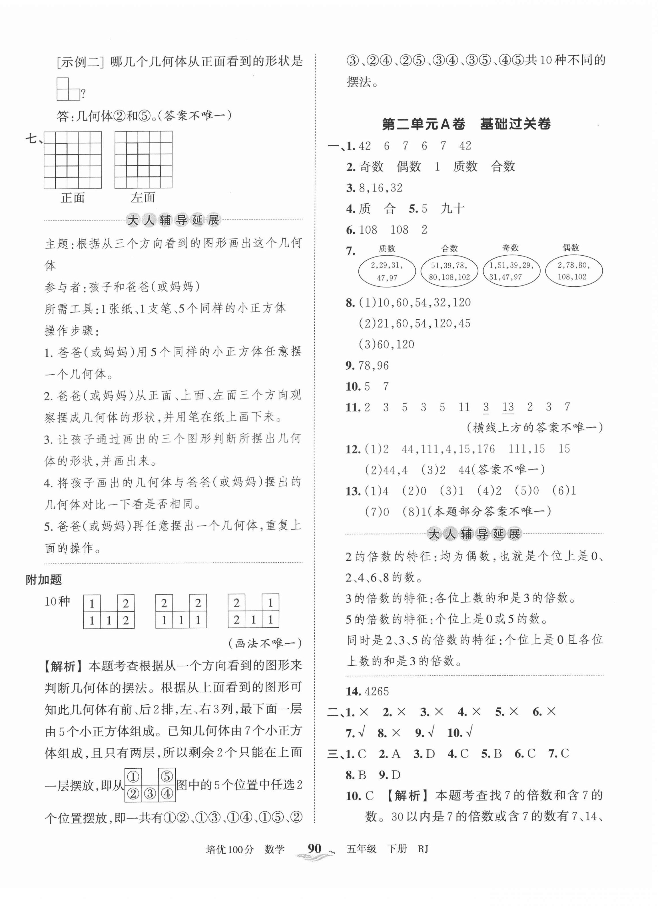 2022年王朝霞培优100分五年级数学下册人教版 第2页