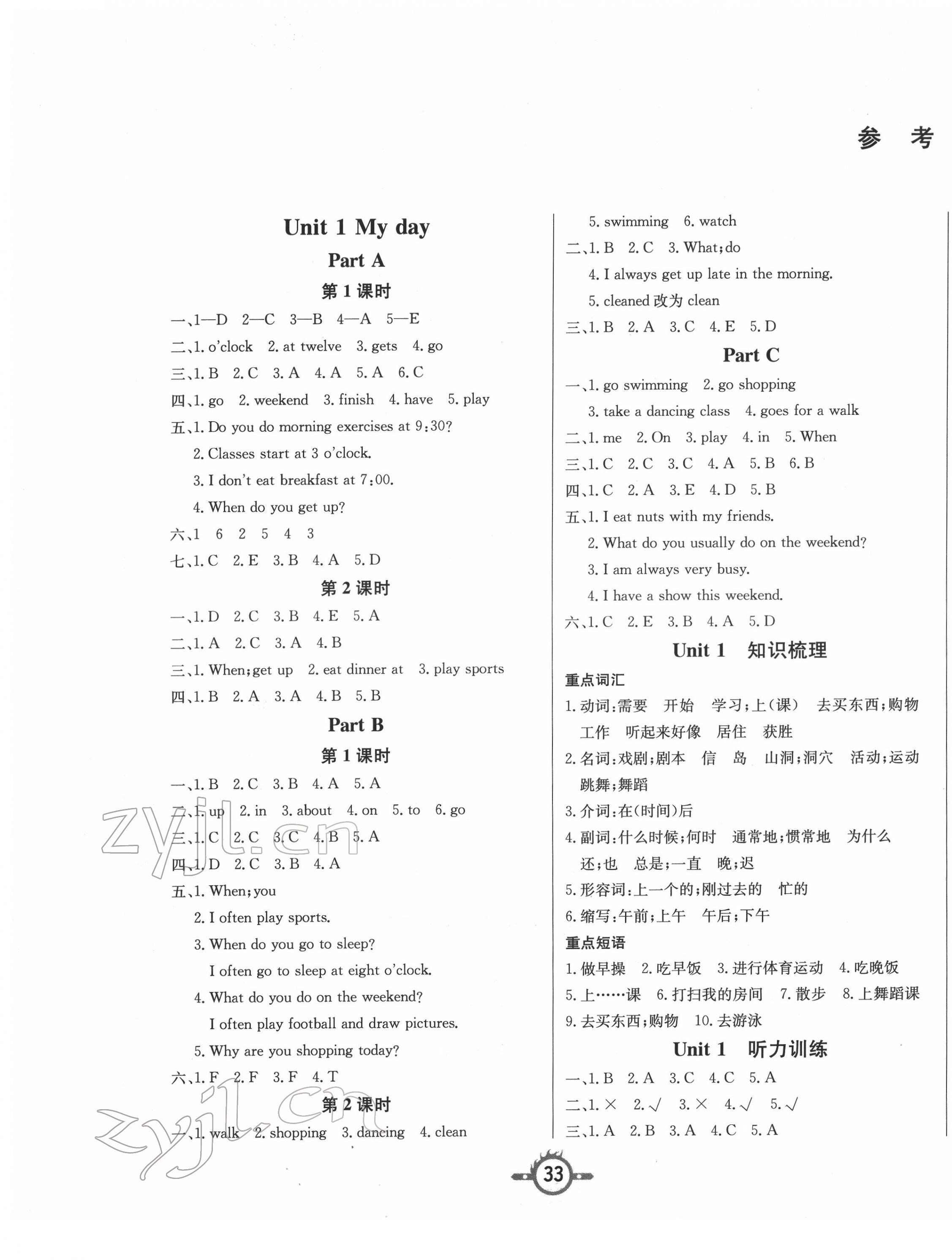 2022年创新课课练五年级英语下册人教版 第1页