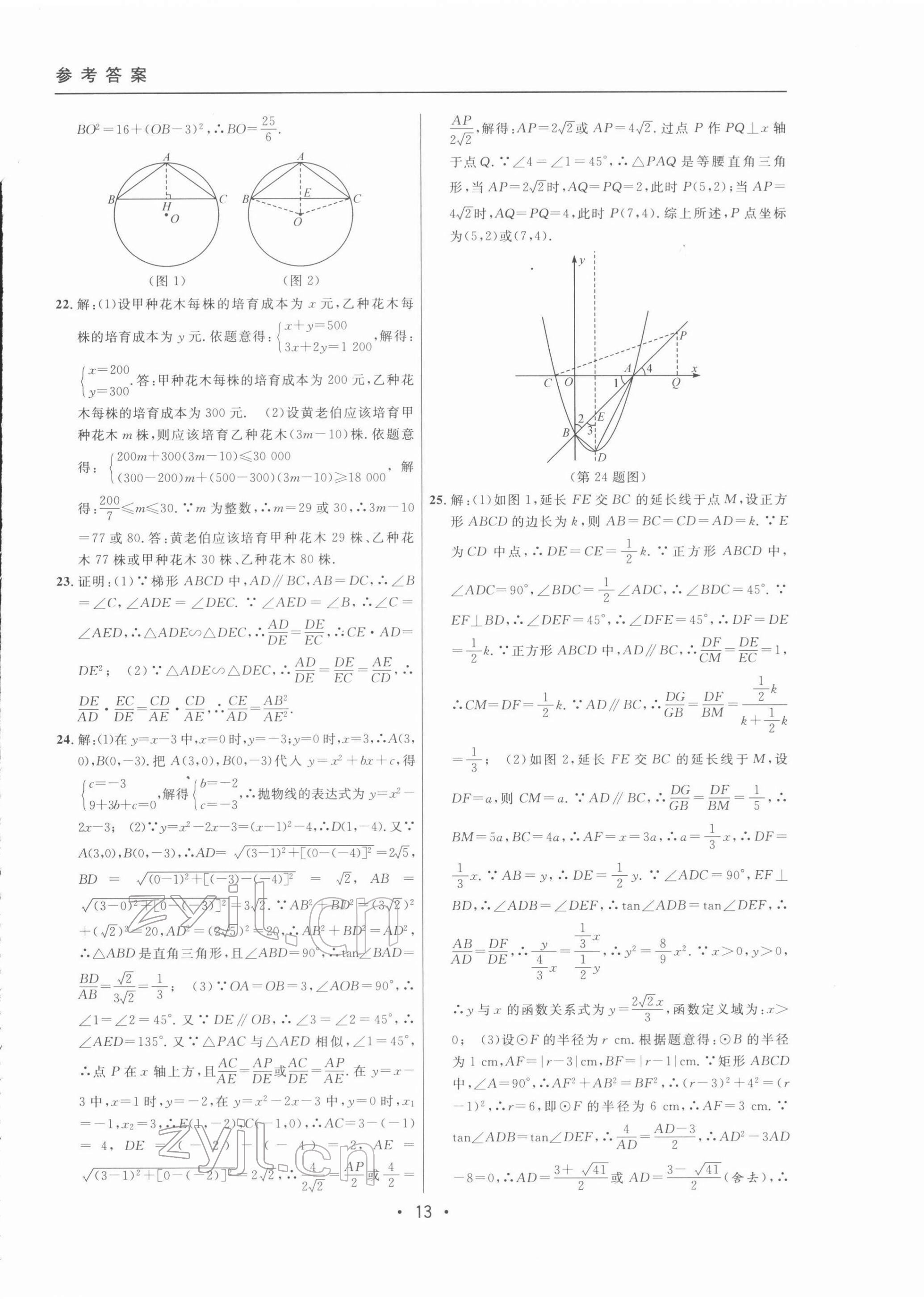 2022年中考實(shí)戰(zhàn)名校在招手?jǐn)?shù)學(xué)二模卷 第13頁