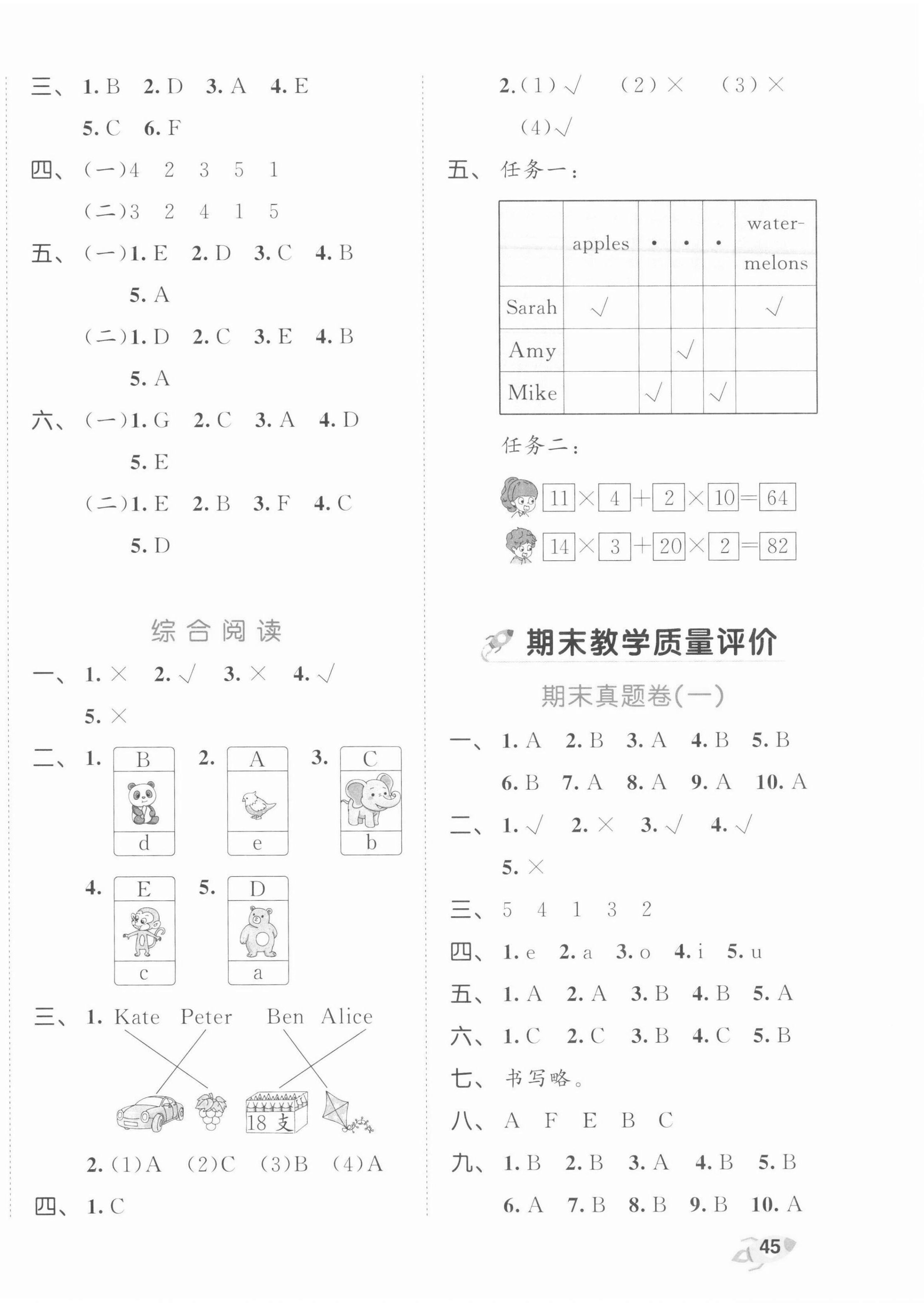 2022年53全优卷三年级英语下册人教版 第6页