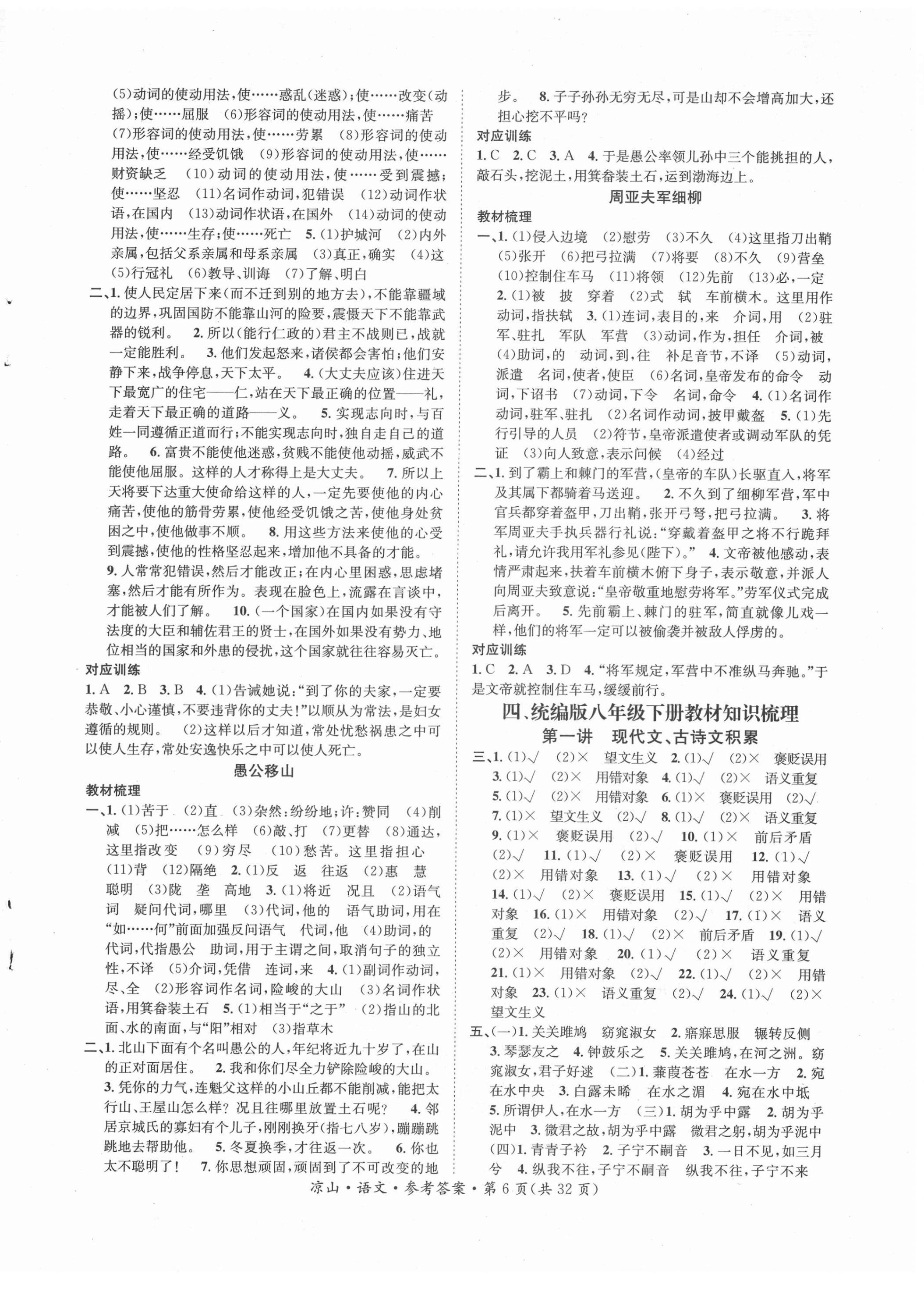2022年国华考试中考总动员语文凉山专版 第6页