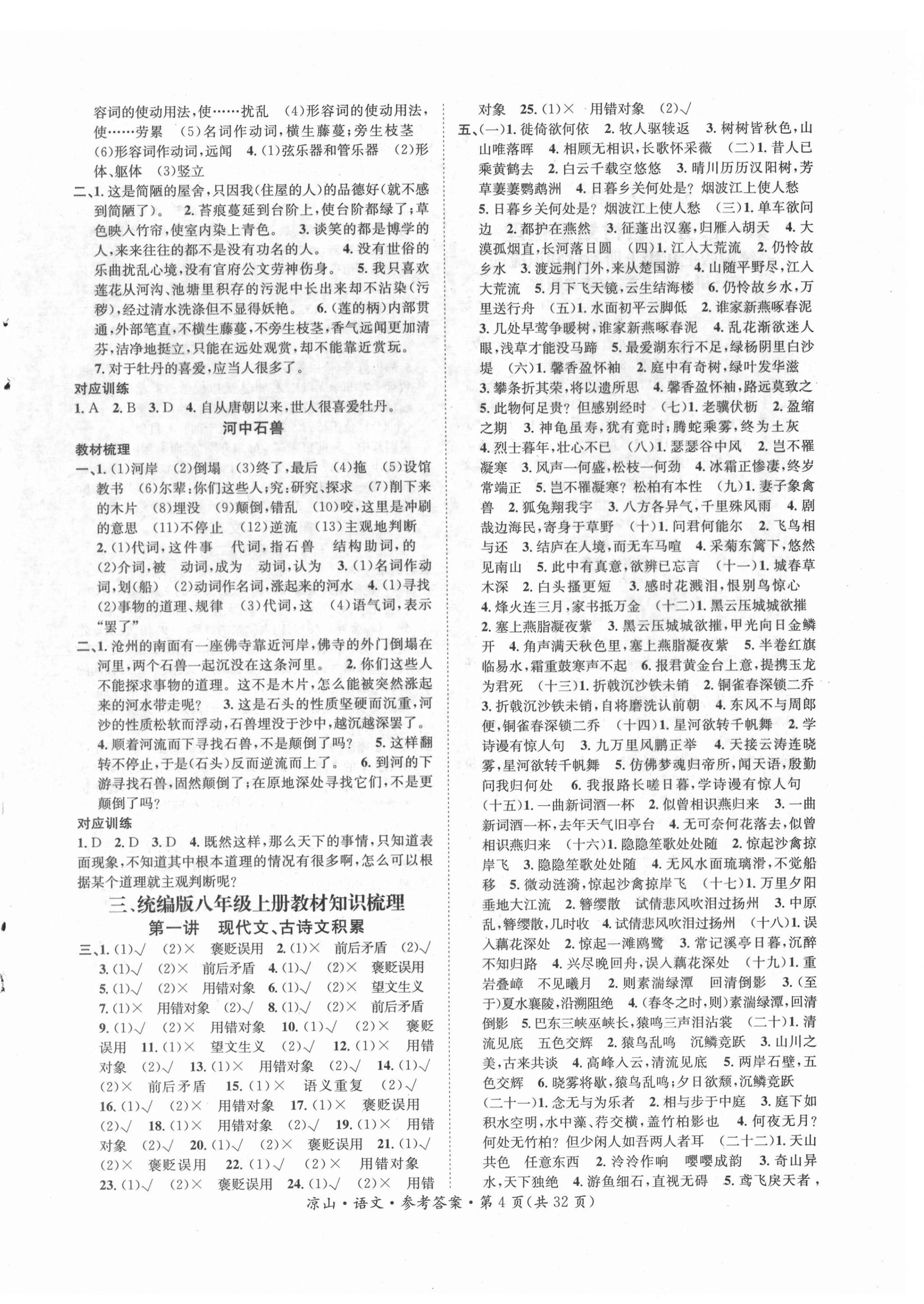 2022年国华考试中考总动员语文凉山专版 第4页