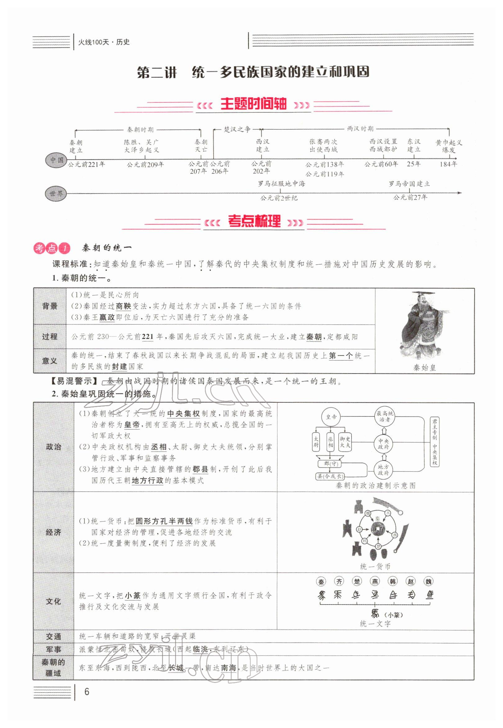 2022年火線100天中考滾動復(fù)習(xí)法歷史四川專版 參考答案第6頁