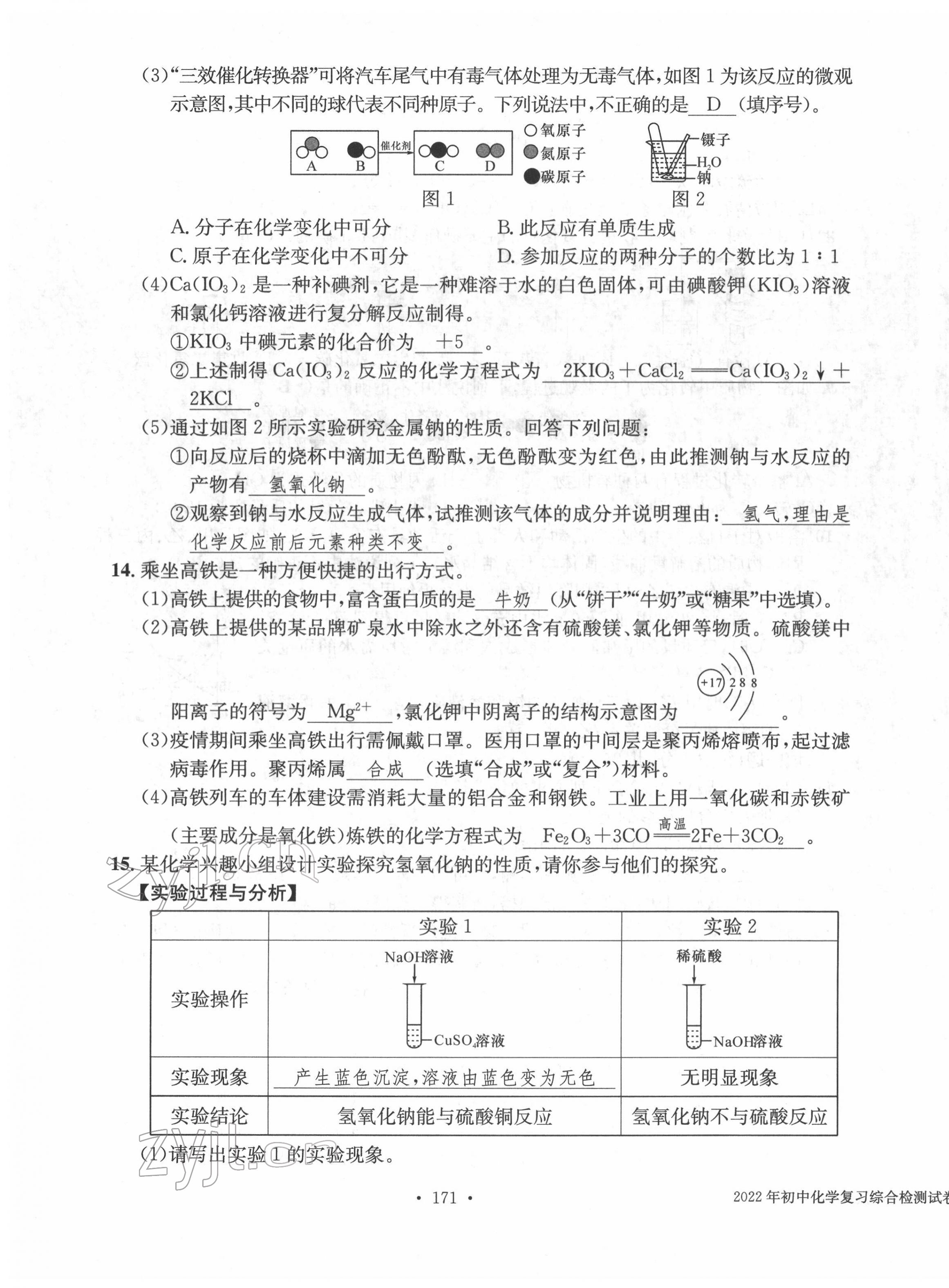 2022年中考總復(fù)習(xí)長(zhǎng)江出版社化學(xué) 第19頁