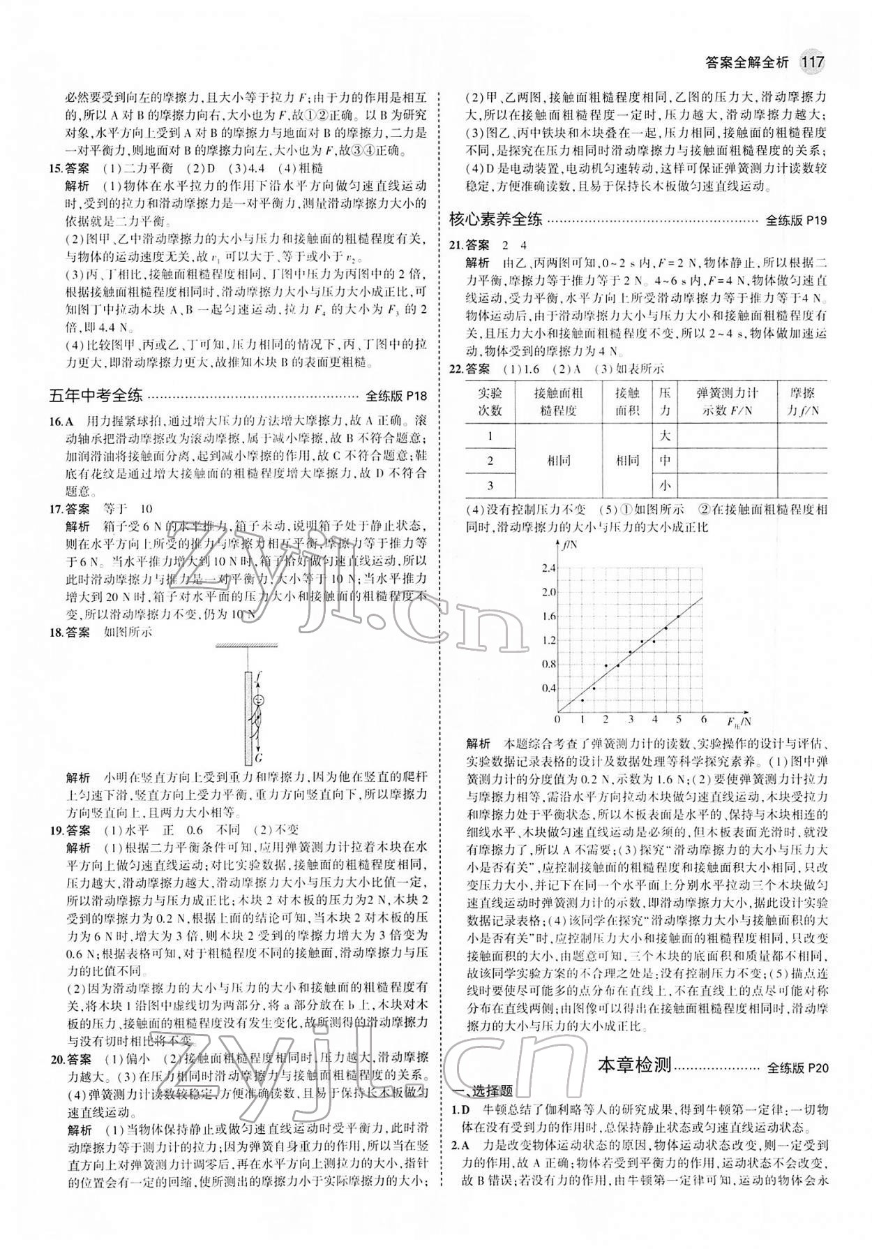 2022年5年中考3年模擬八年級物理下冊人教版 第7頁