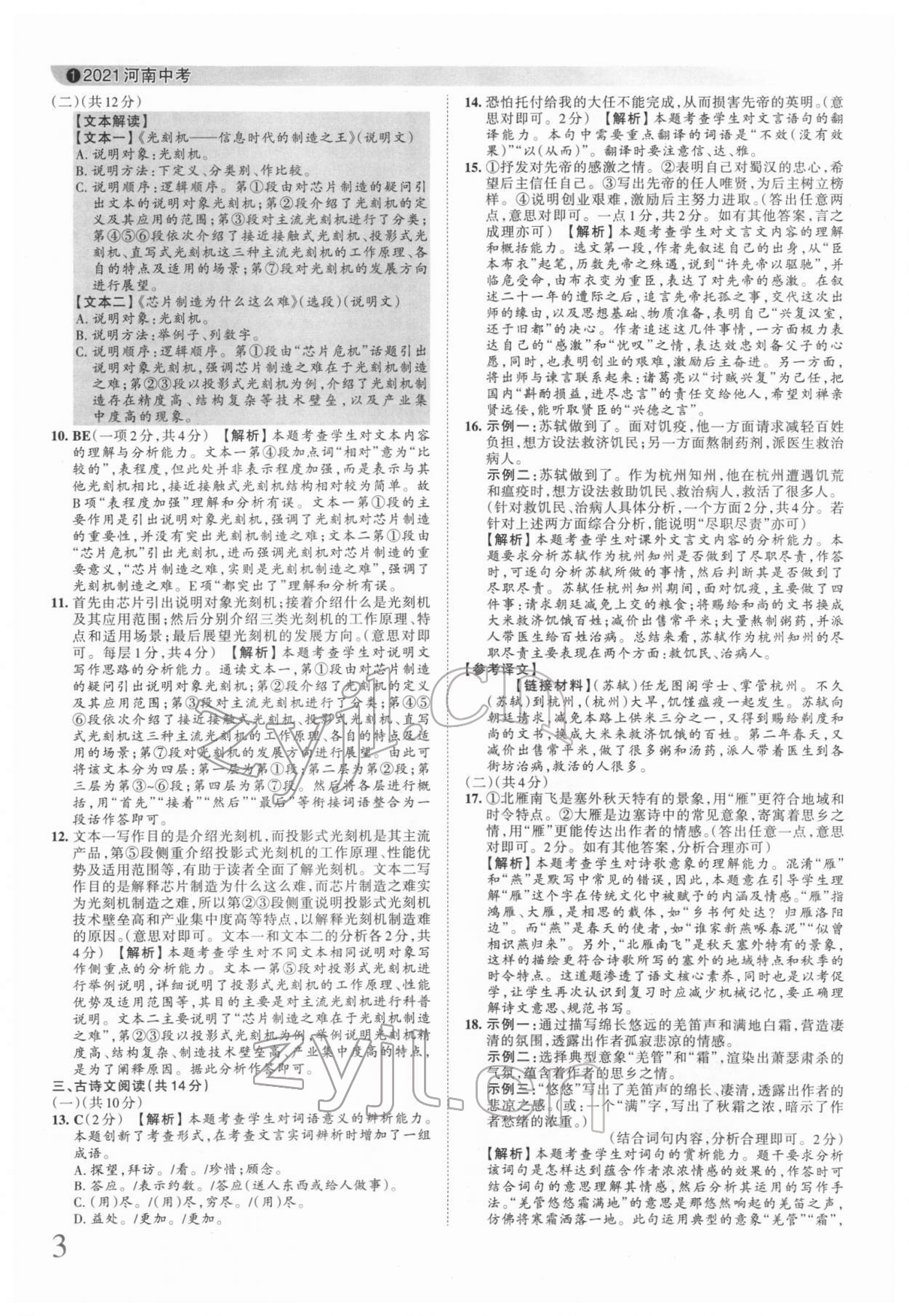 2022年王朝霞中考真題精編語(yǔ)文河南中考 第3頁(yè)