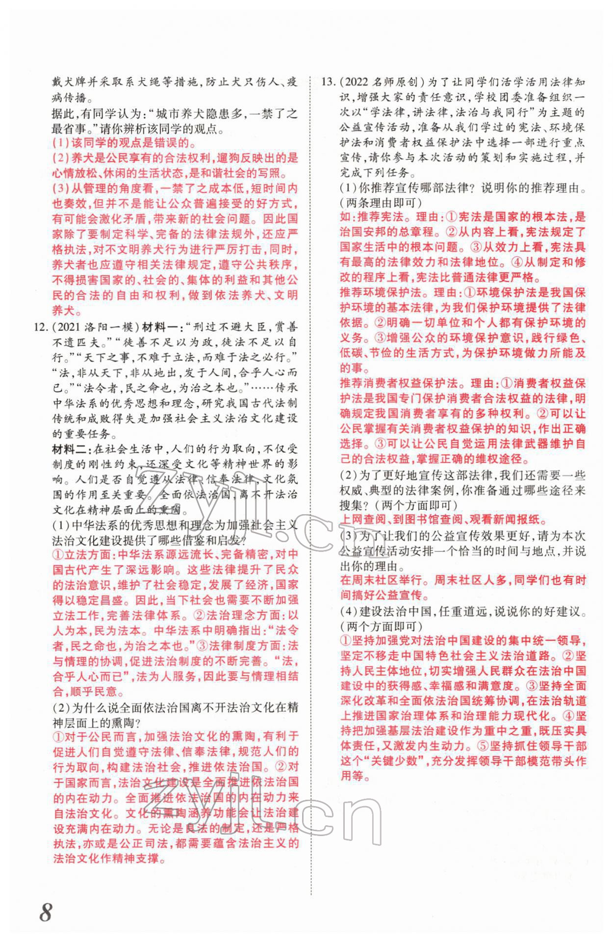 2022年新思路河南中考道德与法治郑州大学出版社 第8页