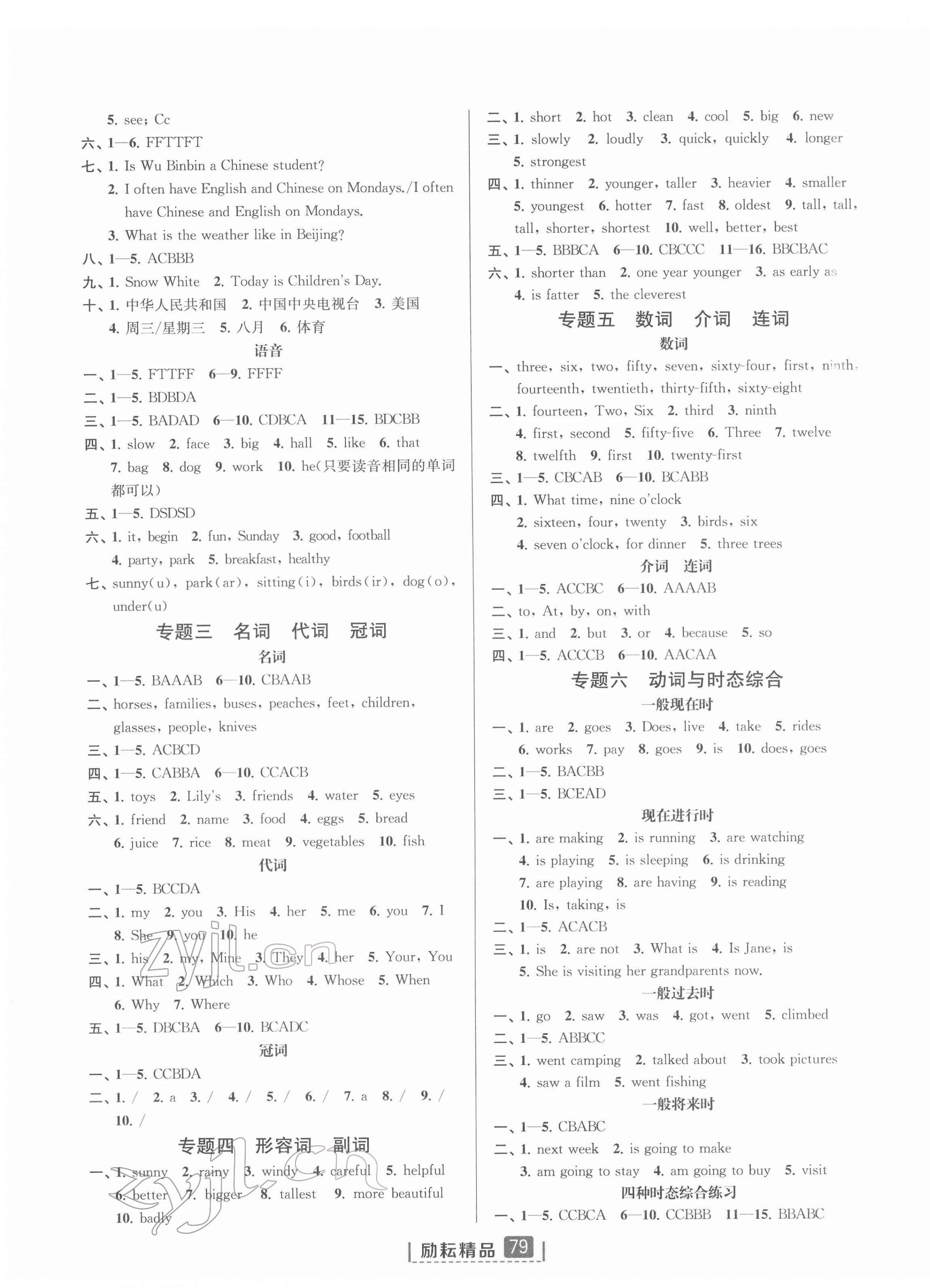 2022年勵(lì)耘小考助跑卷六年級(jí)英語浙江專版 第3頁