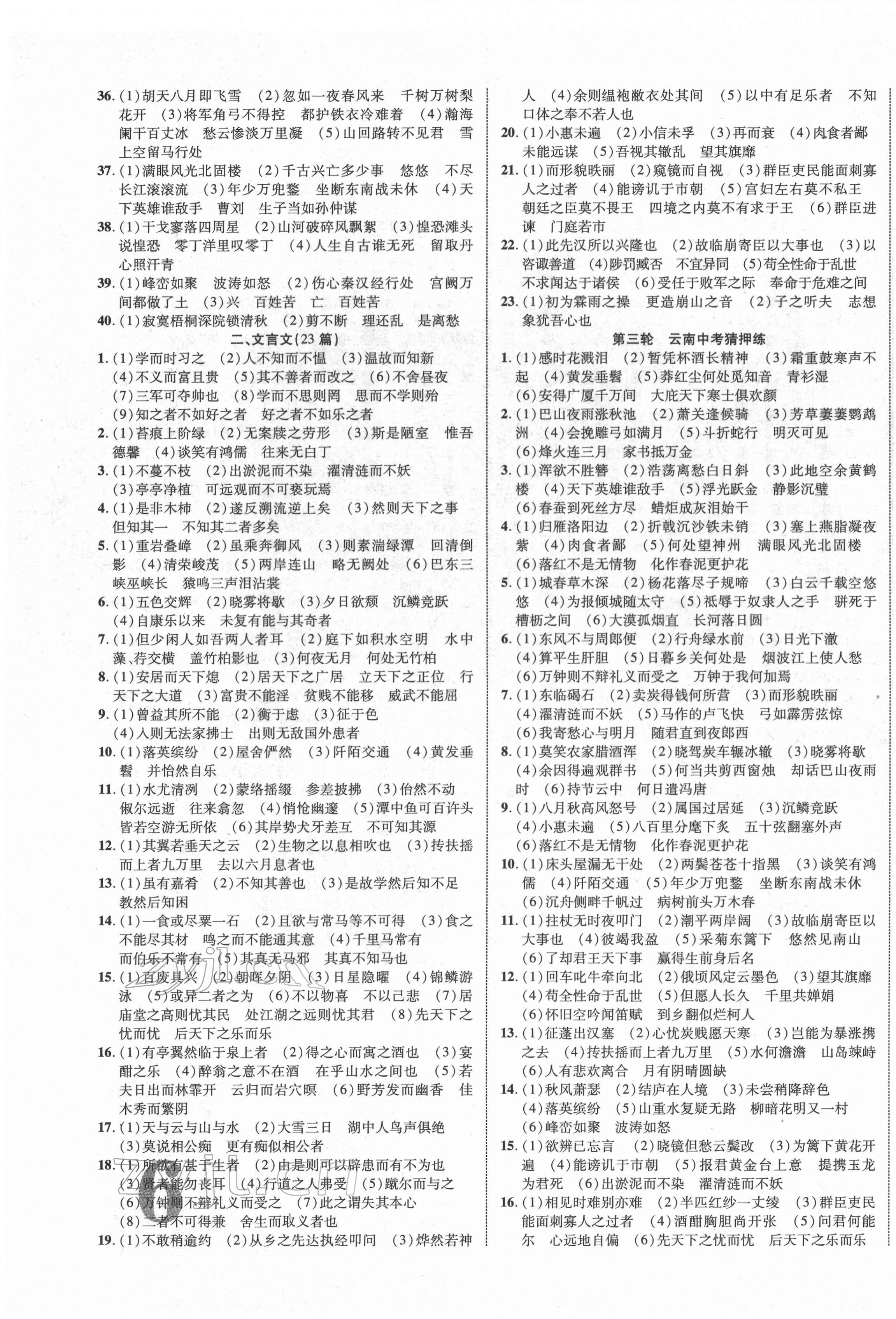 2022年中教联云南中考新突破语文 第11页