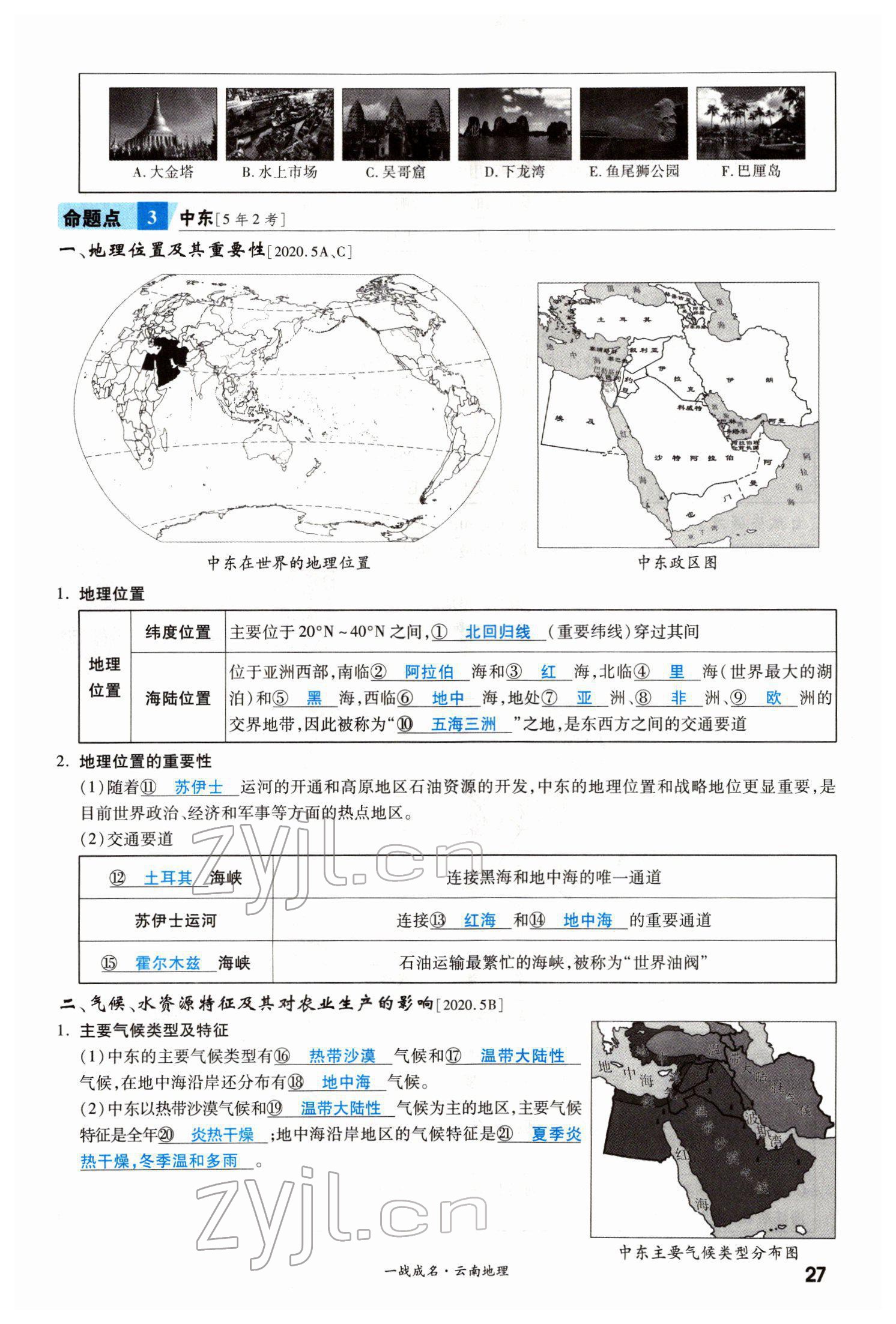 2022年一战成名考前新方案地理云南专版 第27页