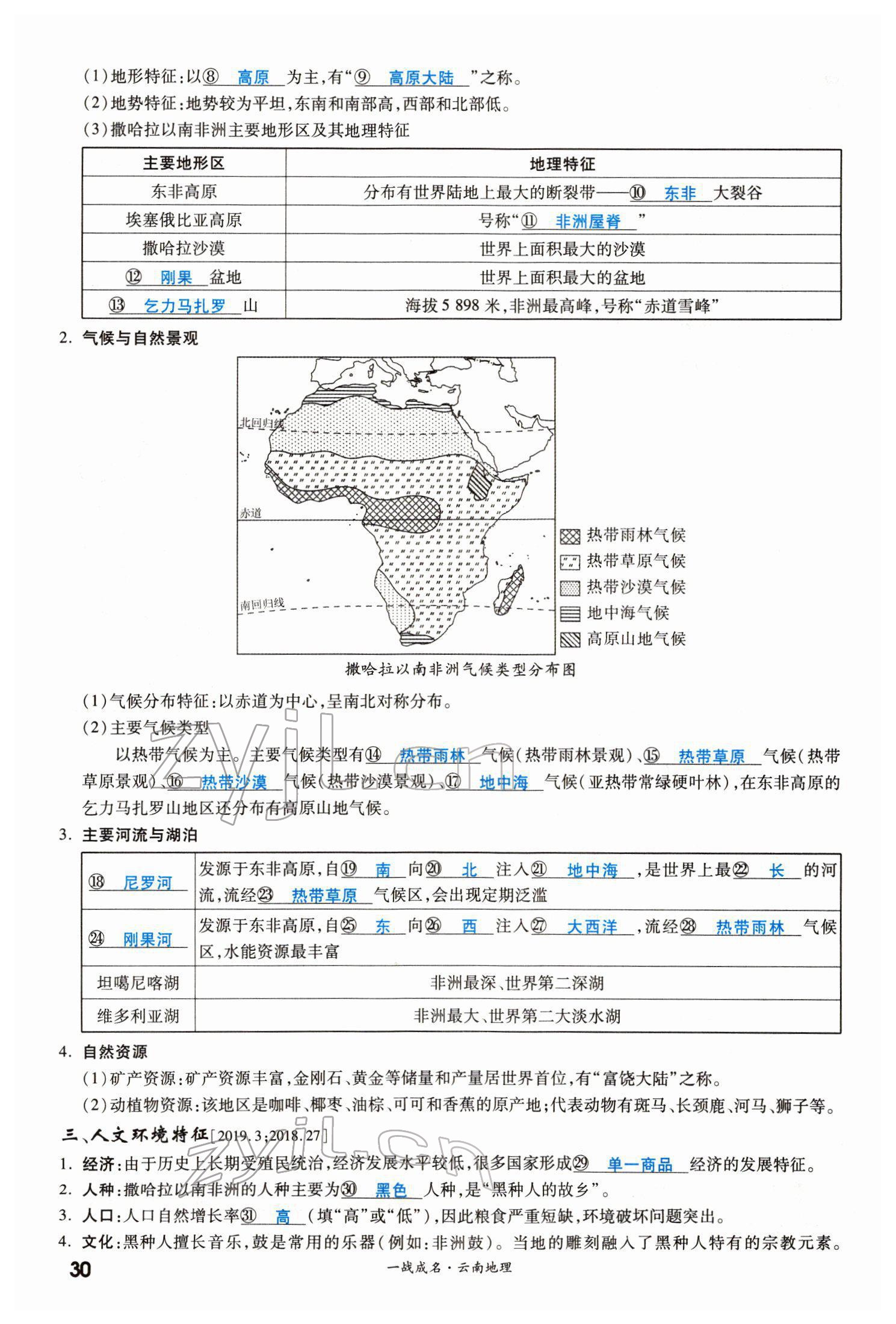 2022年一战成名考前新方案地理云南专版 第30页