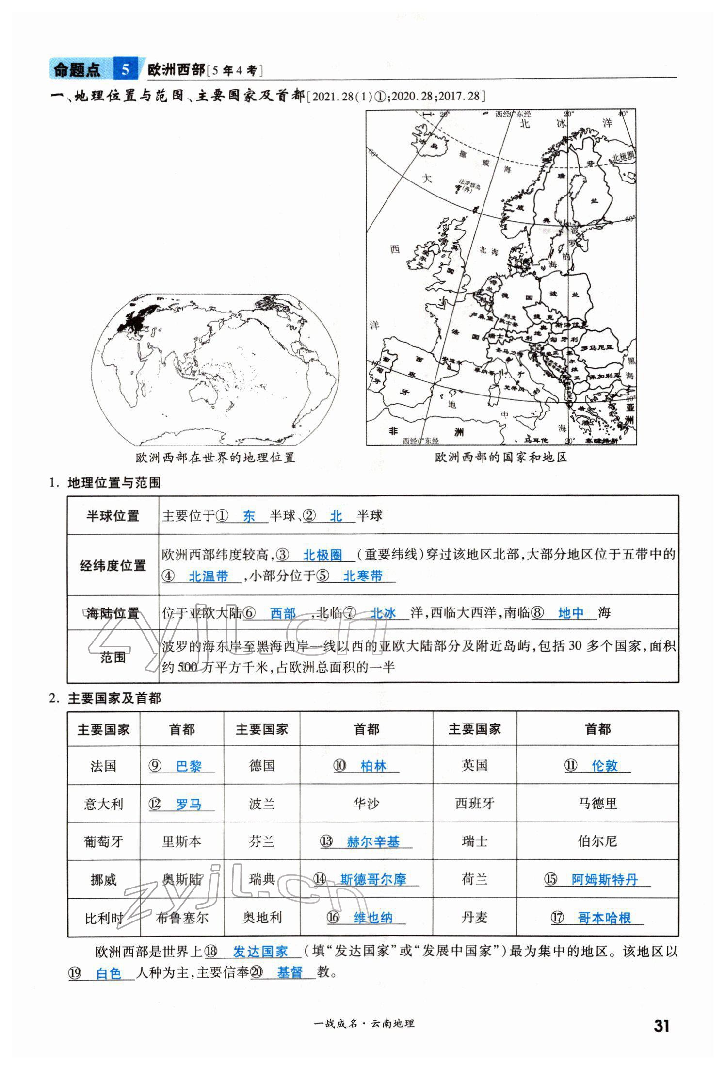 2022年一战成名考前新方案地理云南专版 第31页