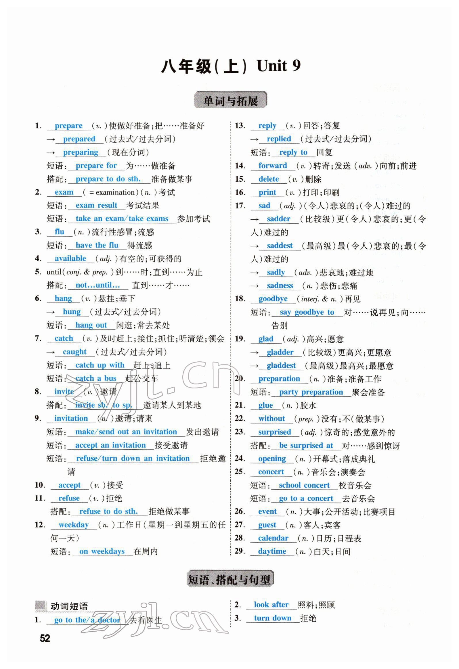 2022年一战成名考前新方案英语云南专版 参考答案第105页