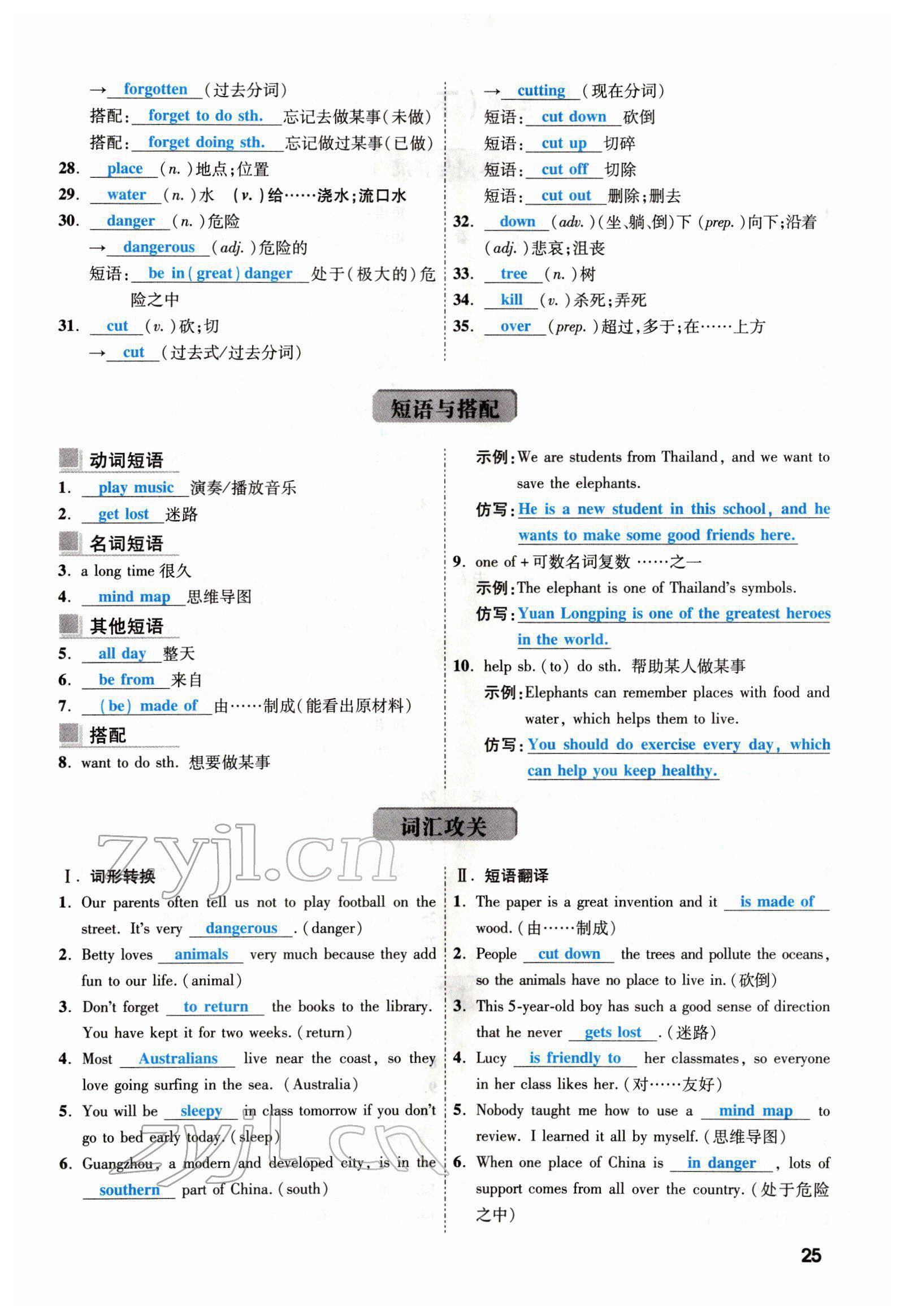 2022年一战成名考前新方案英语云南专版 参考答案第51页