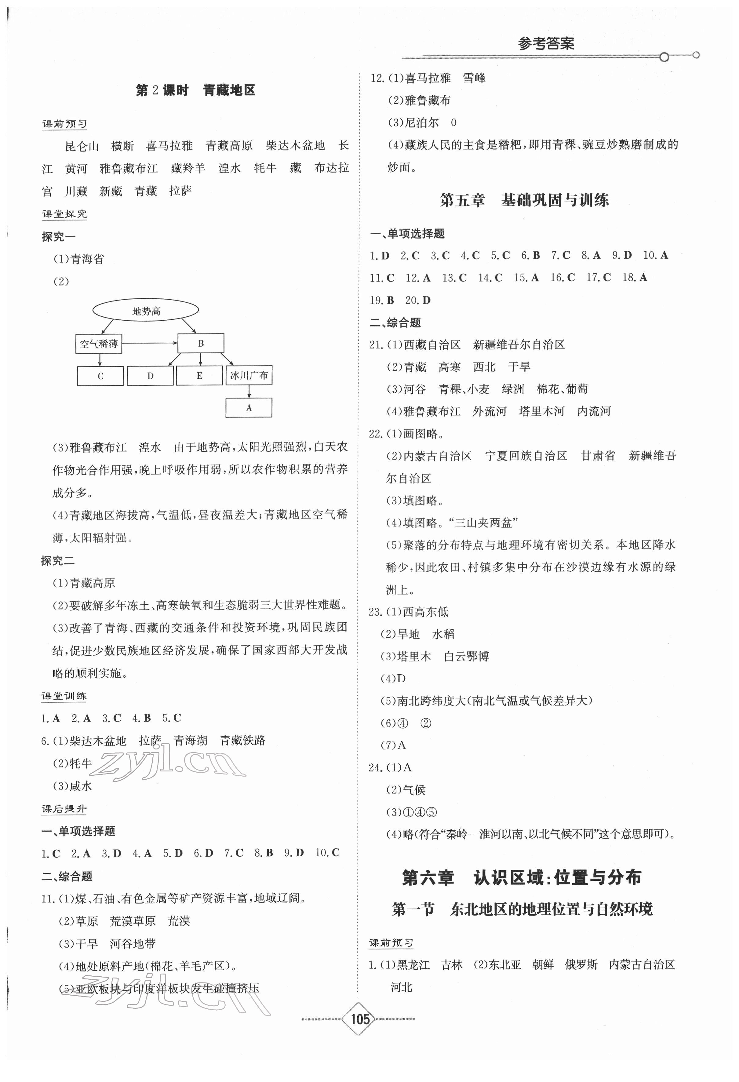 2022年同步练习册湖南教育出版社八年级地理下册湘教版 第3页