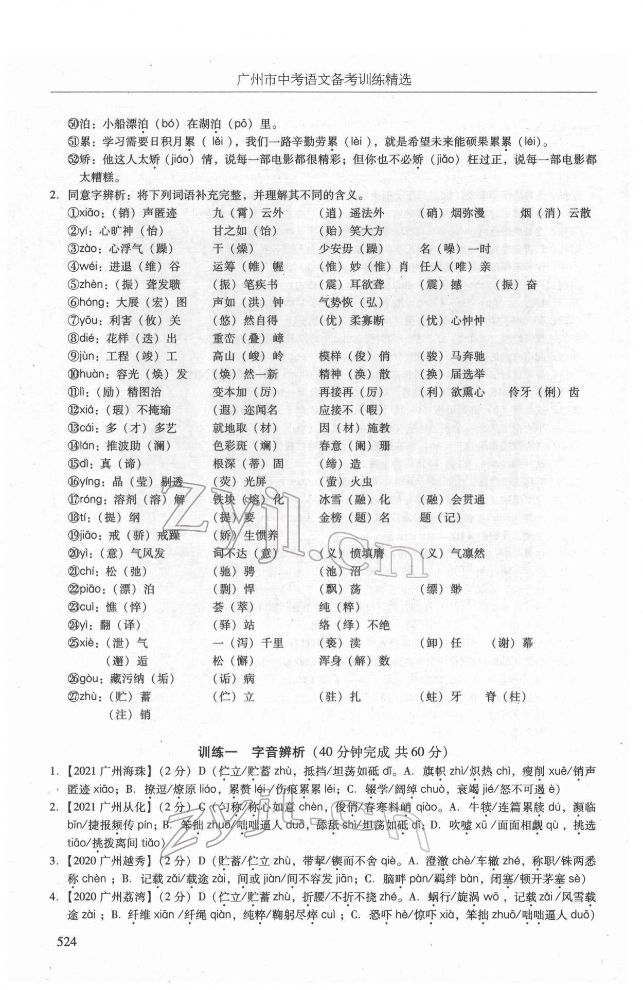 2022年广州市中考语文备考训练精选 第10页