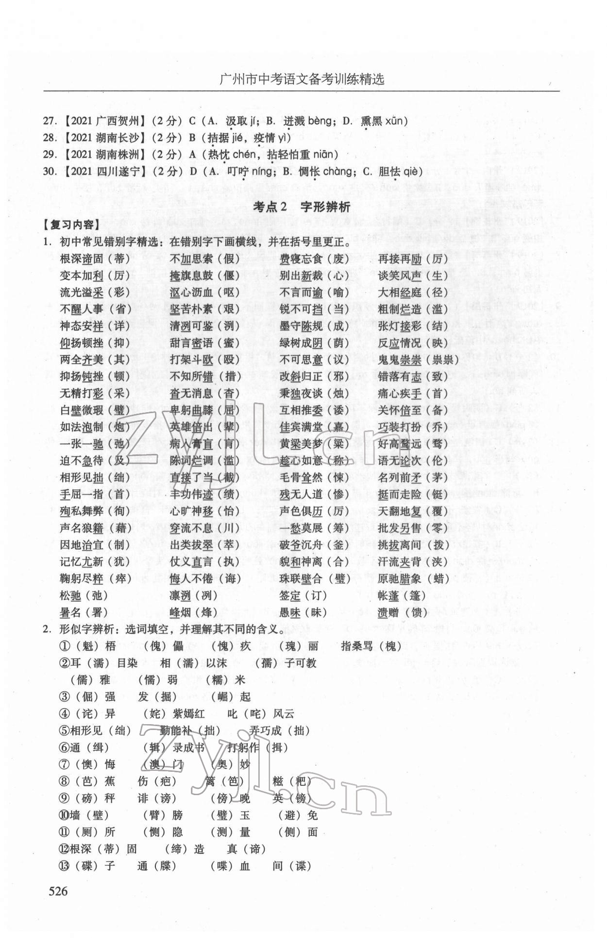 2022年广州市中考语文备考训练精选 第12页