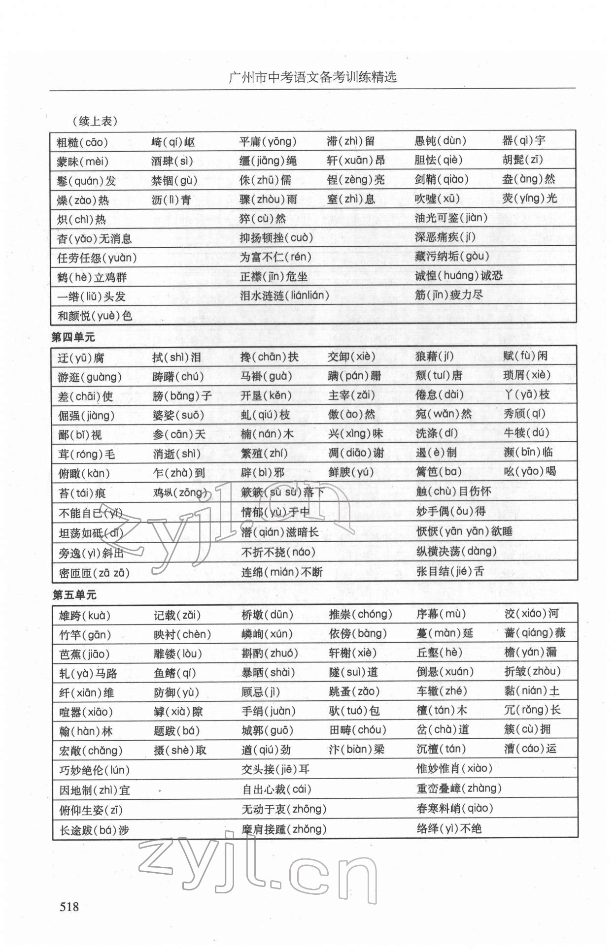 2022年广州市中考语文备考训练精选 第4页