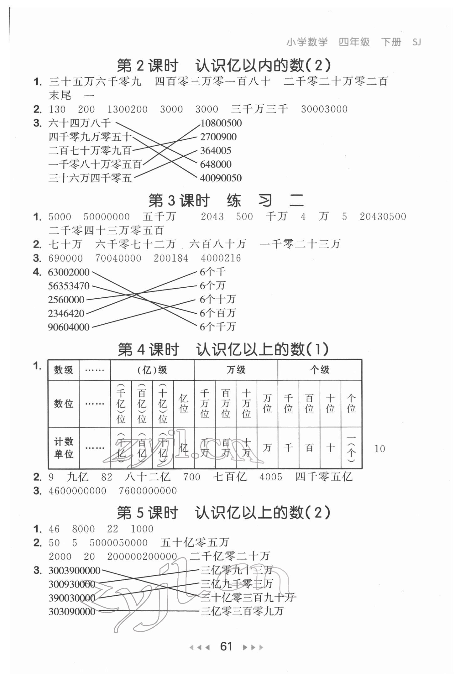 2022年53随堂测四年级数学下册苏教版 第3页