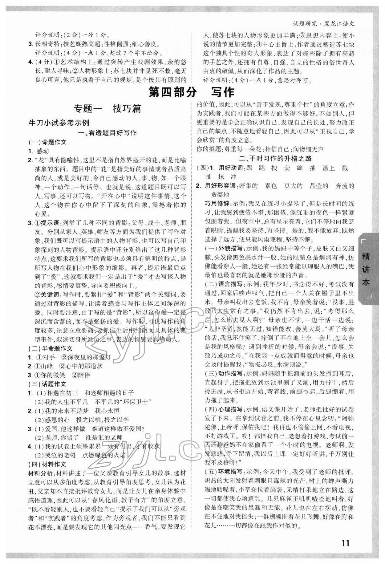 2022年万唯中考试题研究语文人教版黑龙江专版 第10页