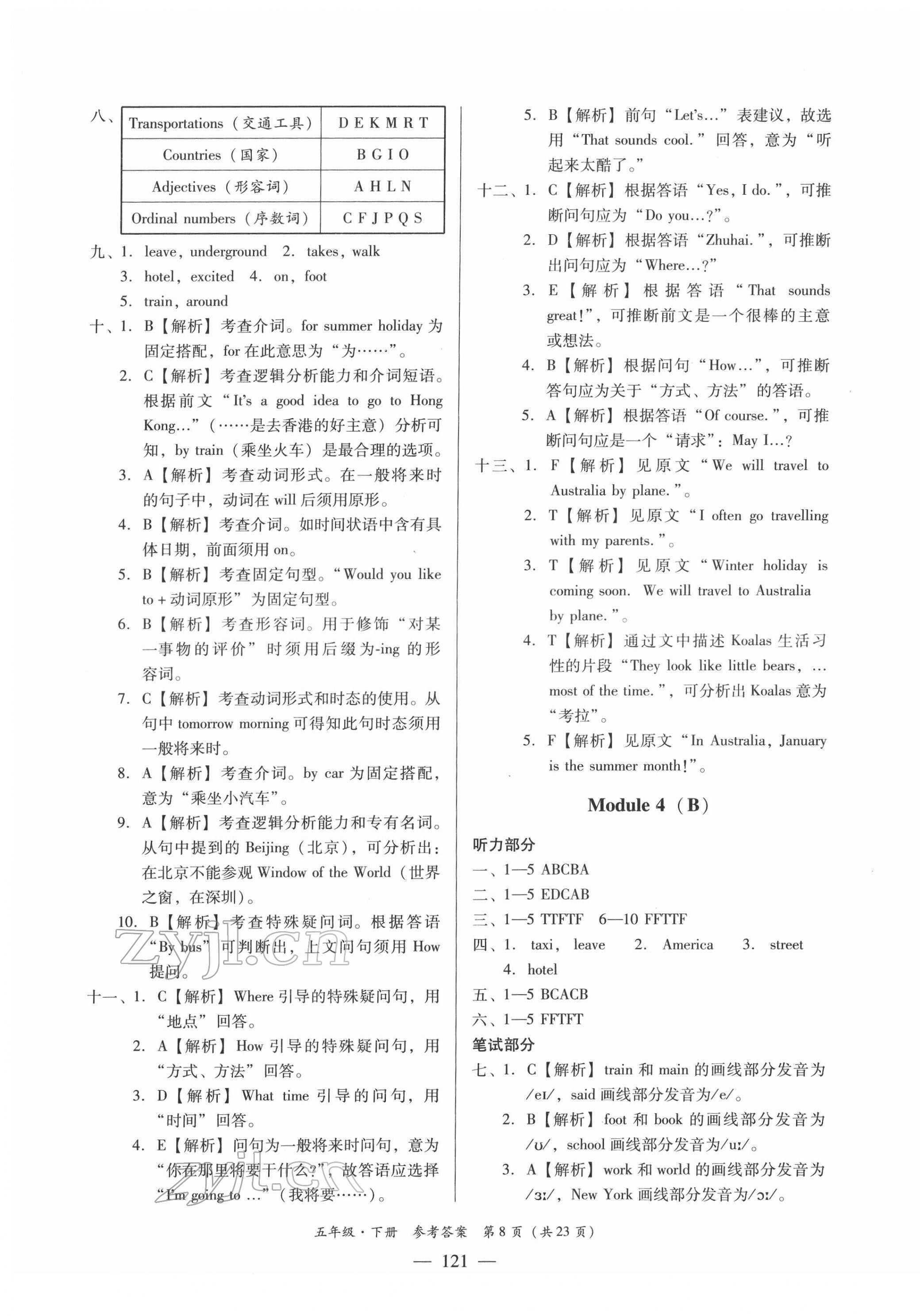 2022年小学英语测试AB卷五年级英语下册教科版广州专版 第8页