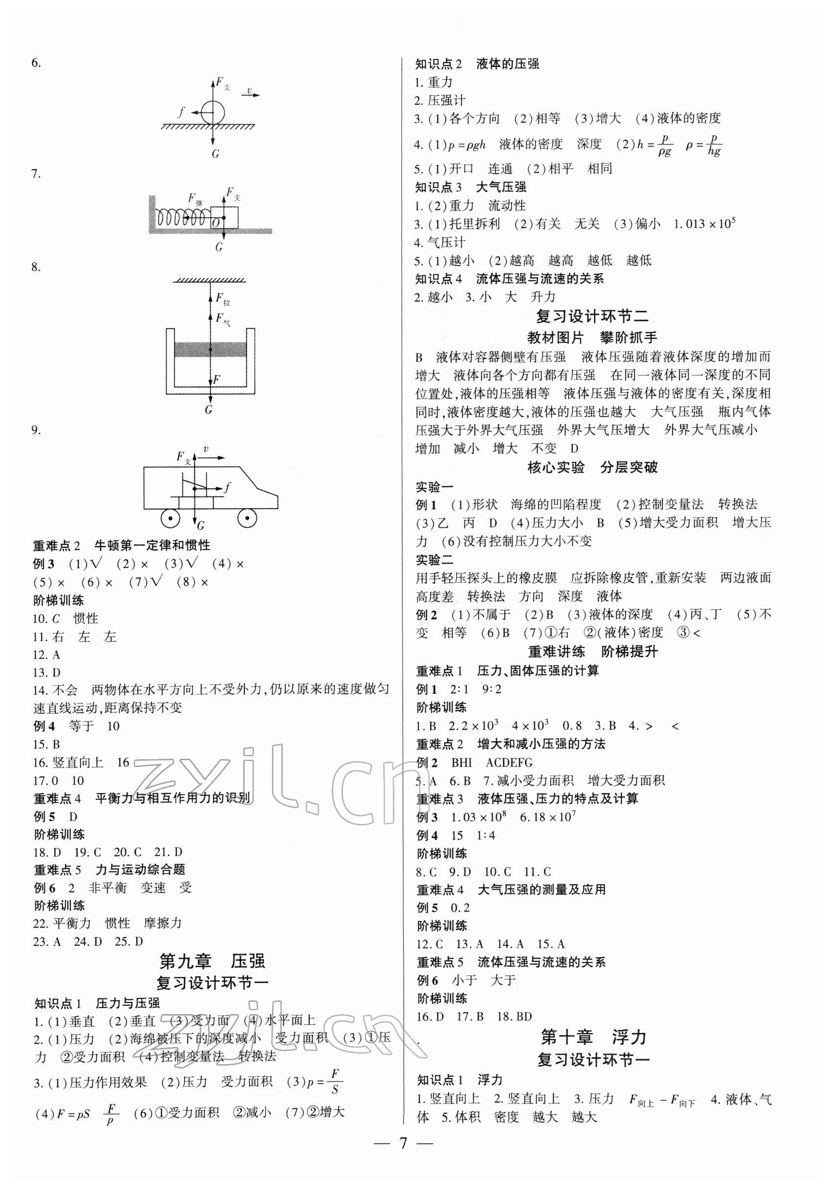 2022年中考通物理河南专版 参考答案第6页