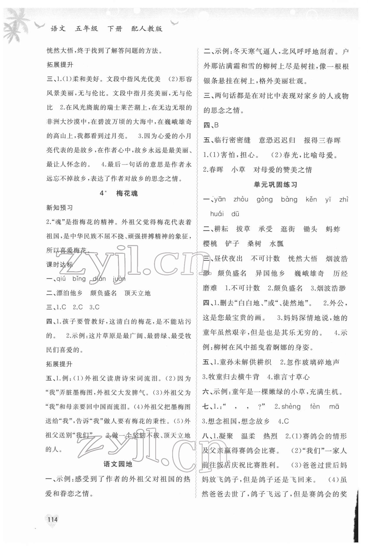 2022年新课程学习与测评同步学习五年级语文下册人教版 第2页