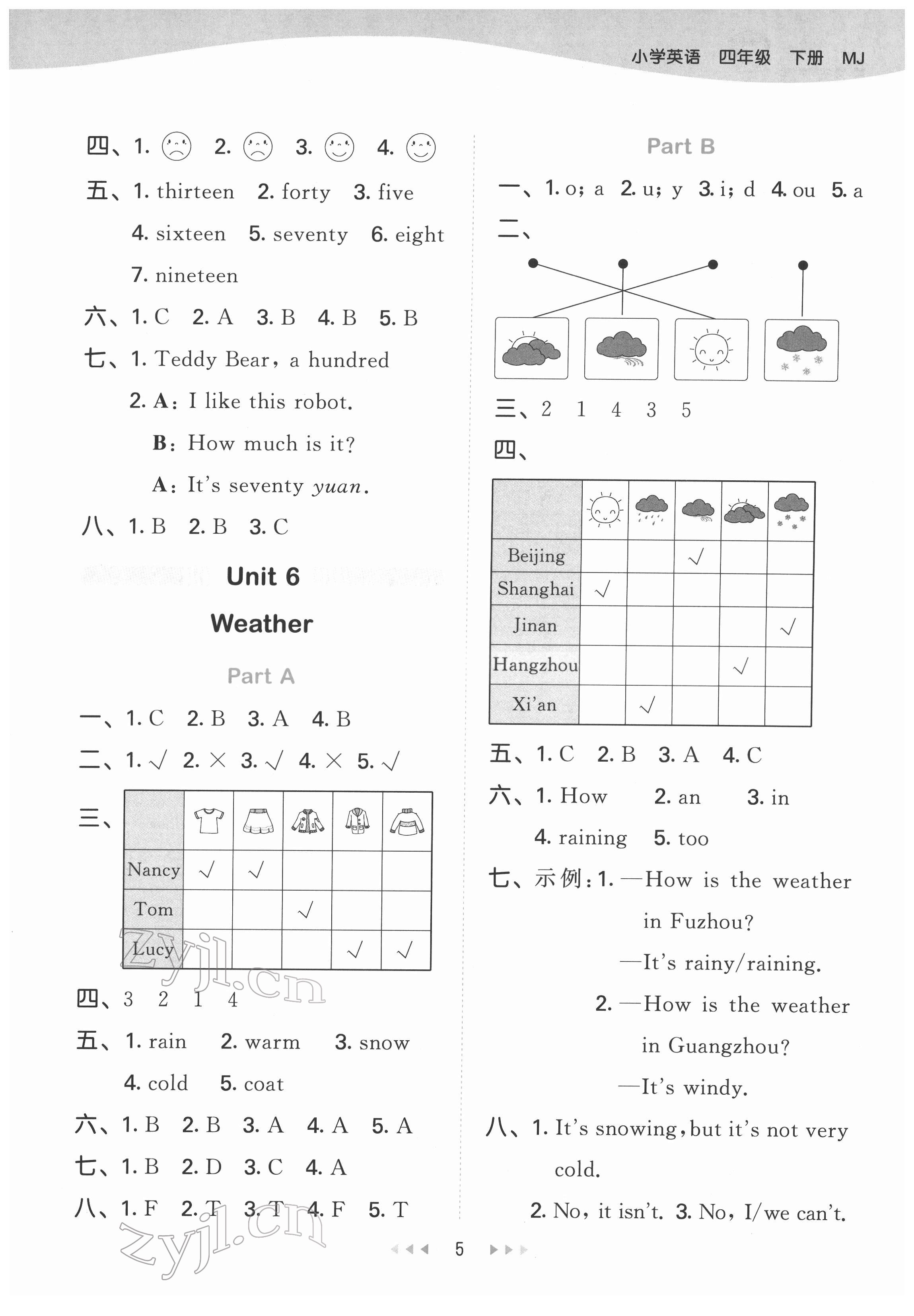 2022年53天天練四年級(jí)英語(yǔ)下冊(cè)閩教版 第5頁(yè)