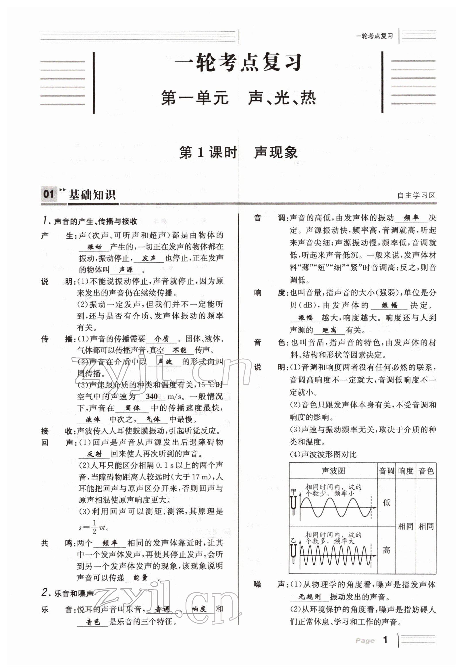 2022年全程奪冠中考突破達州專用 參考答案第1頁