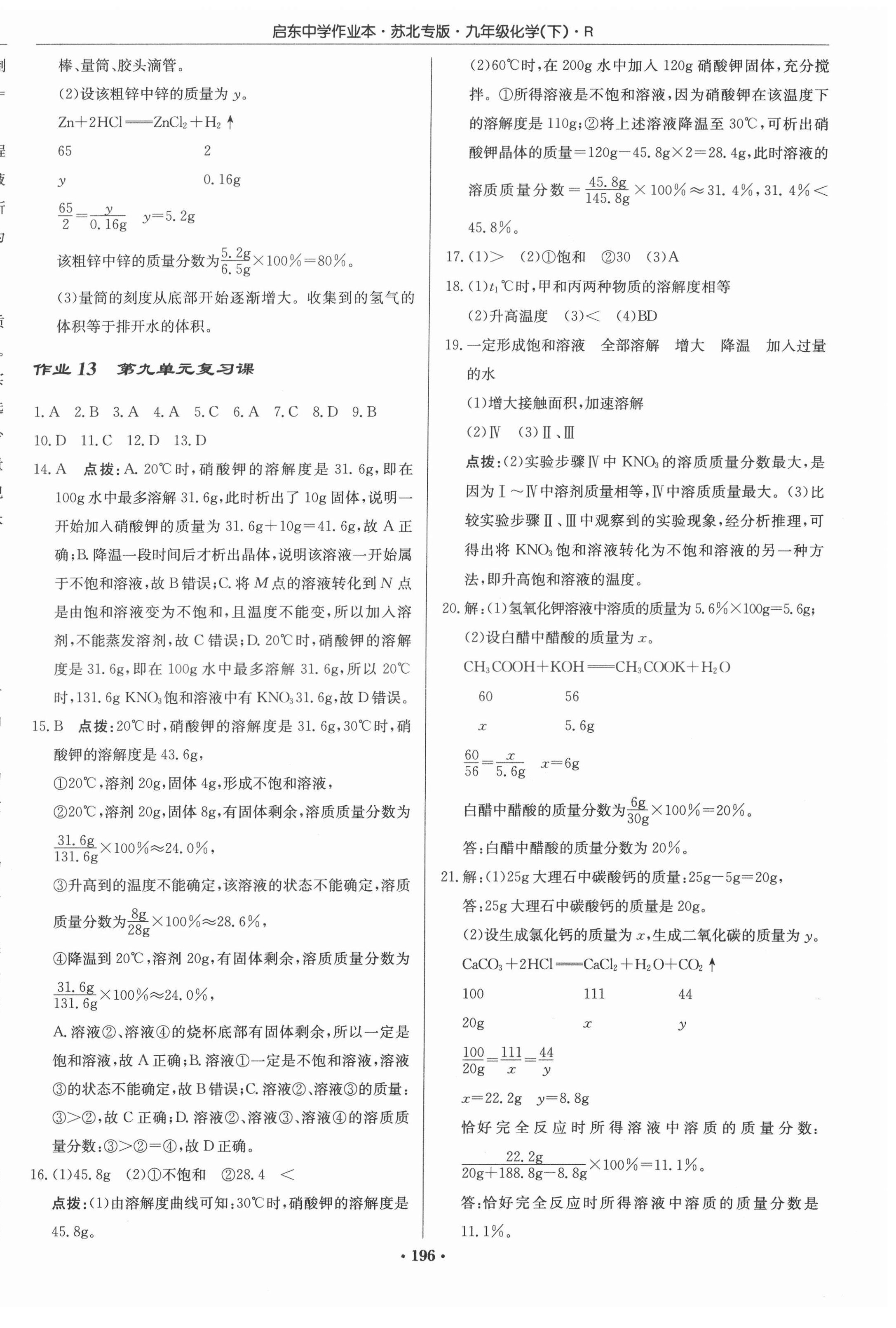 2022年啟東中學作業(yè)本九年級化學下冊人教版蘇北專版 第6頁