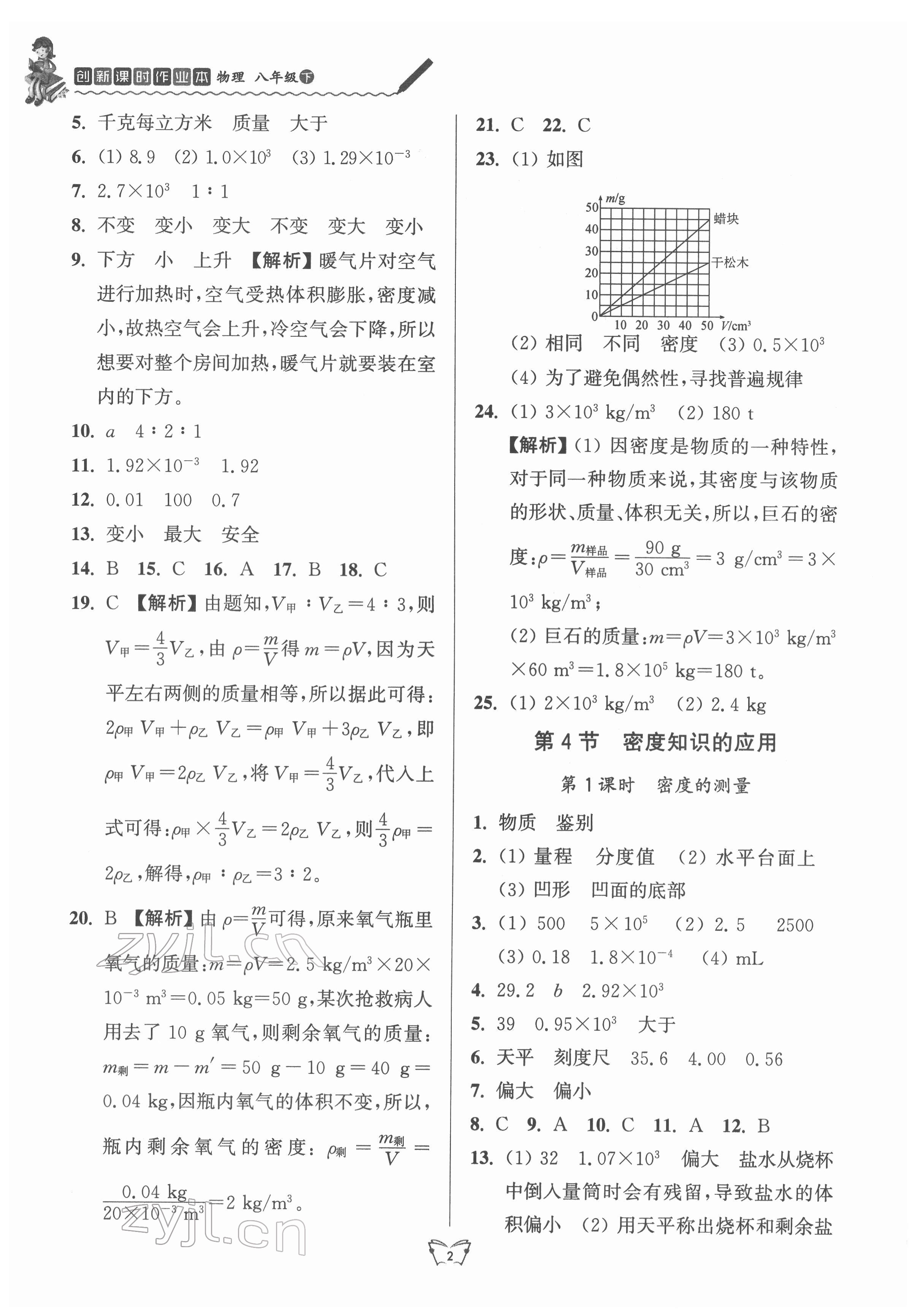 2022年创新课时作业本八年级物理下册苏科版 第2页