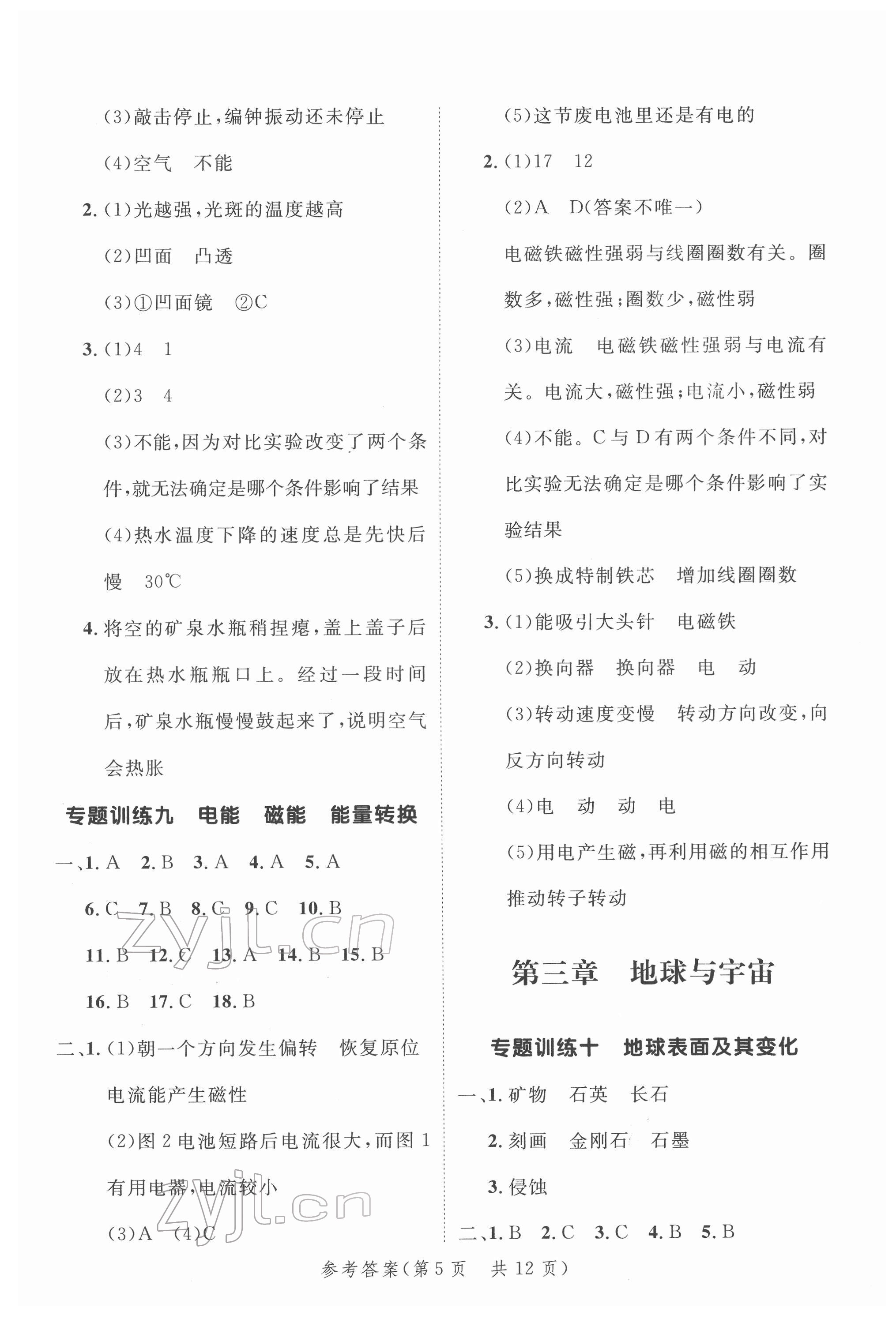 2022年新领程小学总复习高效练案科学 第5页