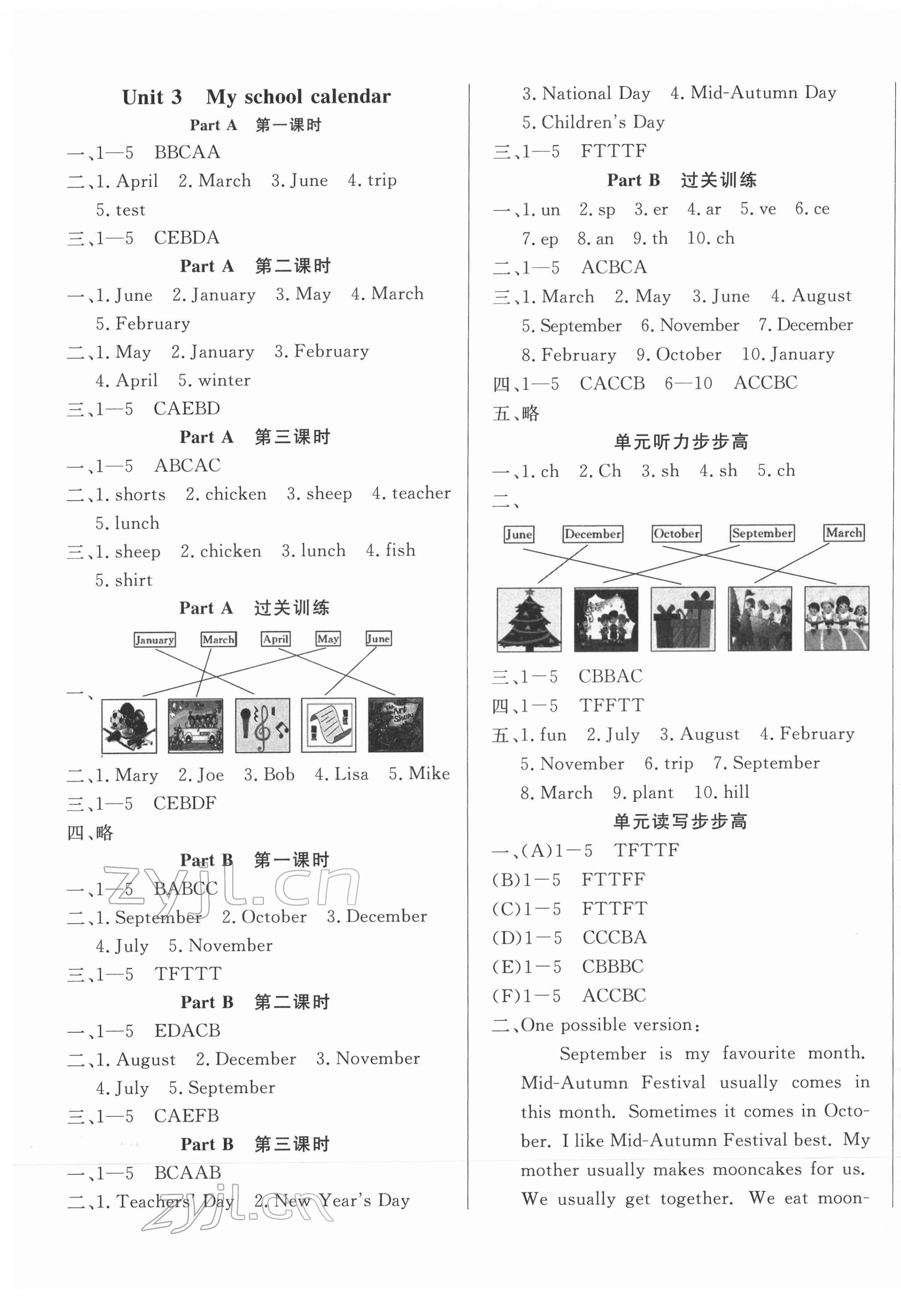 2022年?duì)钤蝗掏黄茖?dǎo)練測五年級英語下冊人教版佛山專版 第3頁