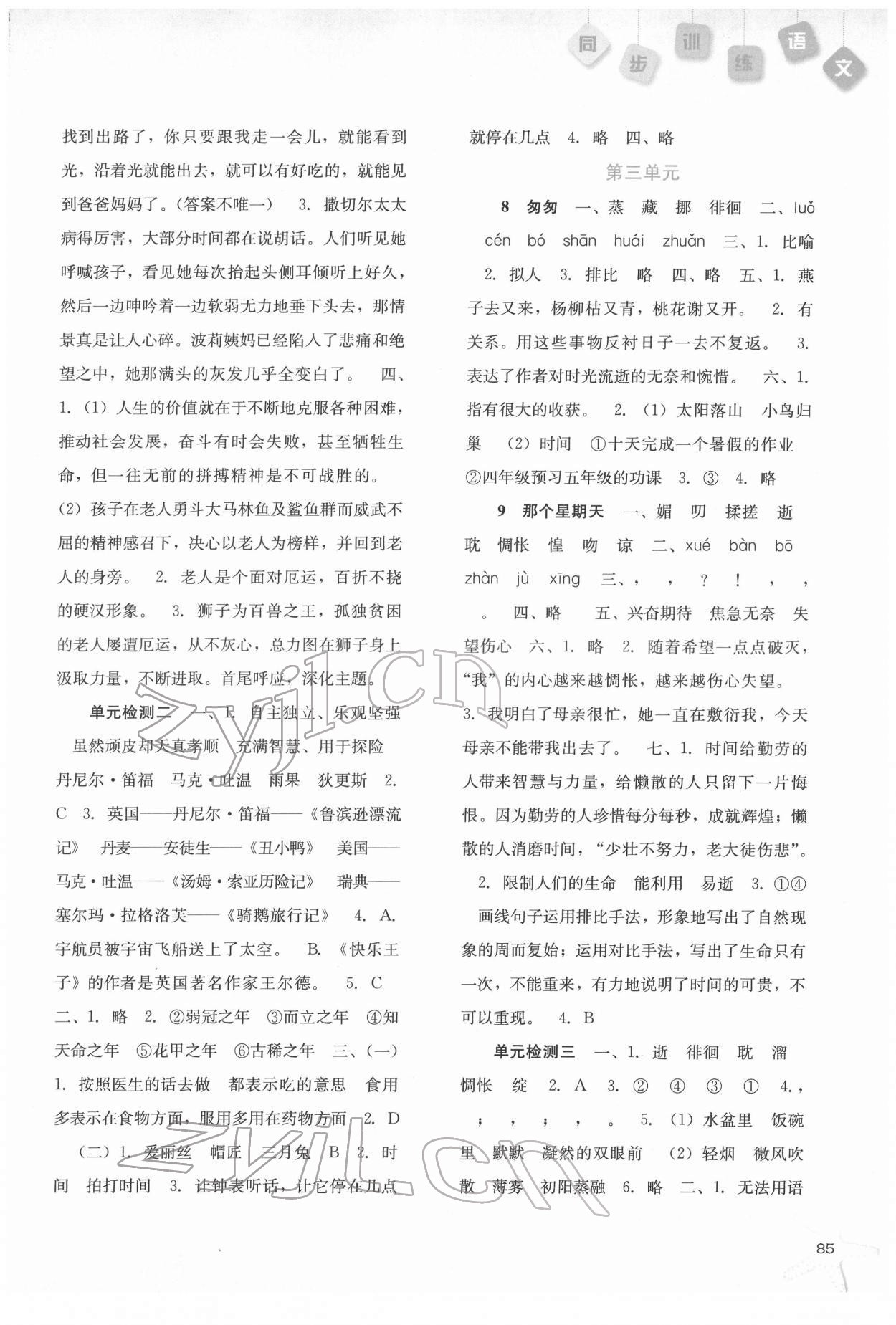 2022年同步训练六年级语文下册人教版河北人民出版社 第3页